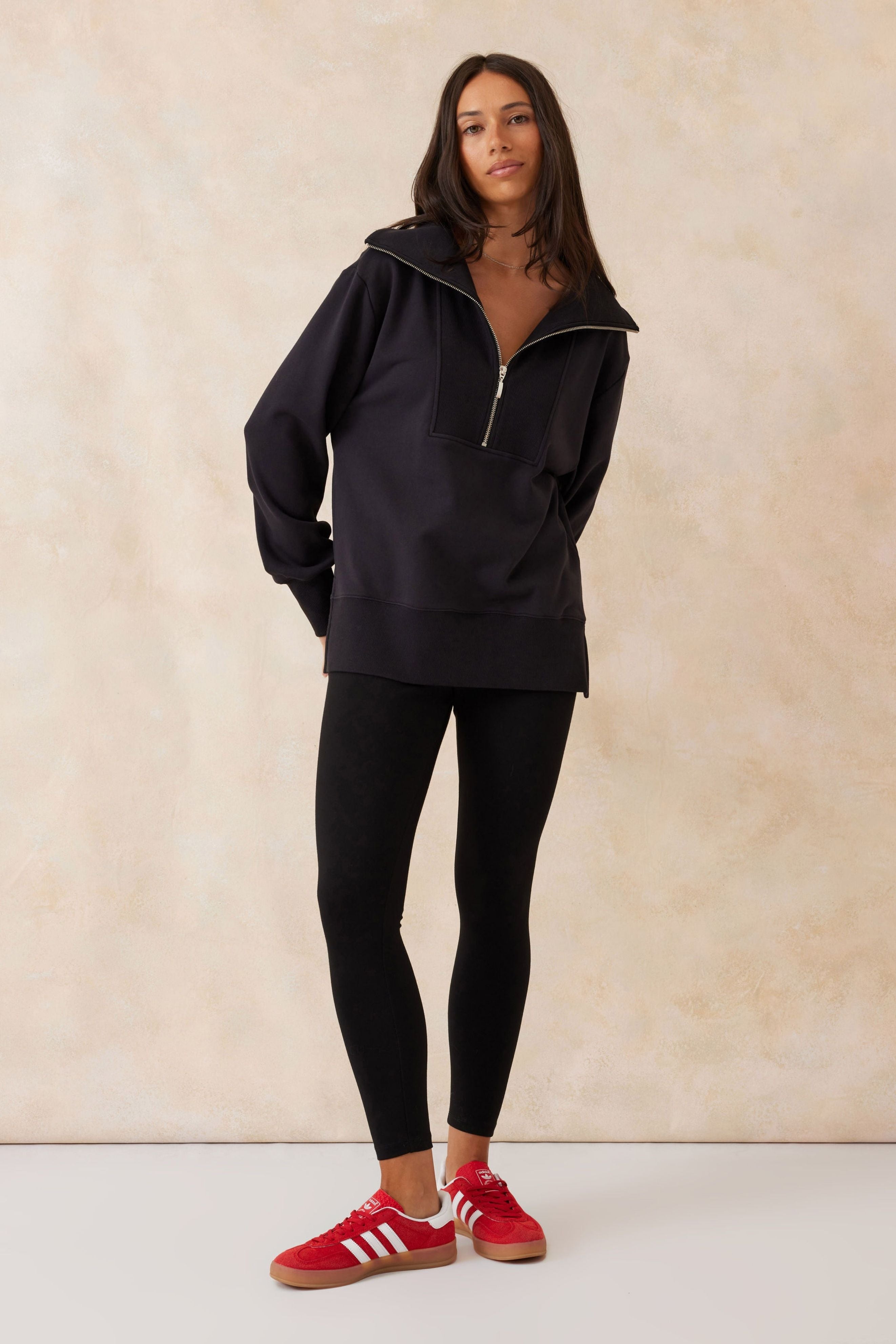 ISABELLA Half Zip Sweater in Phantom