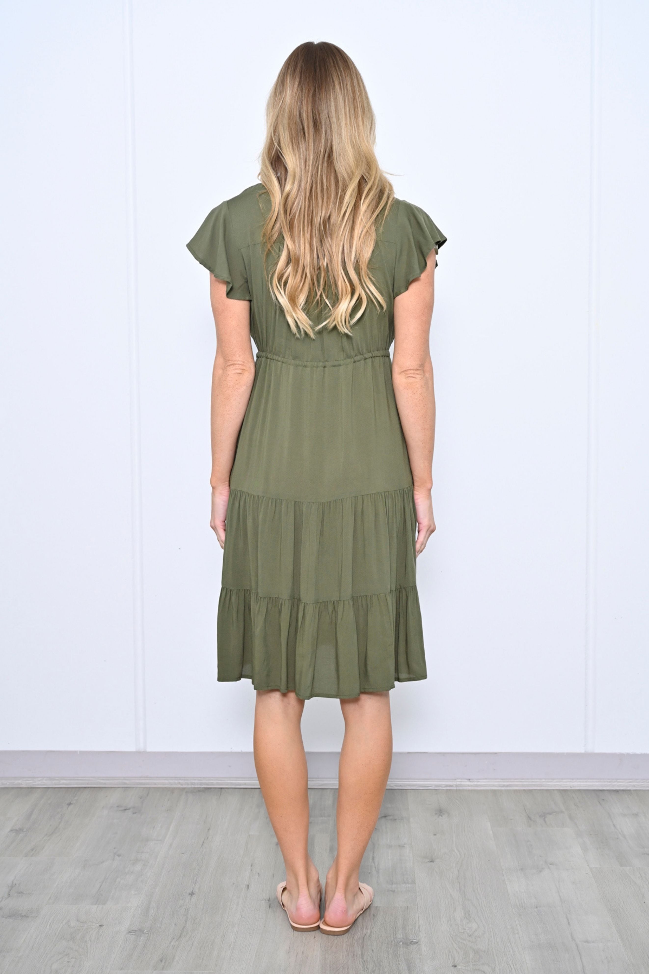 Francesca Dress in Khaki