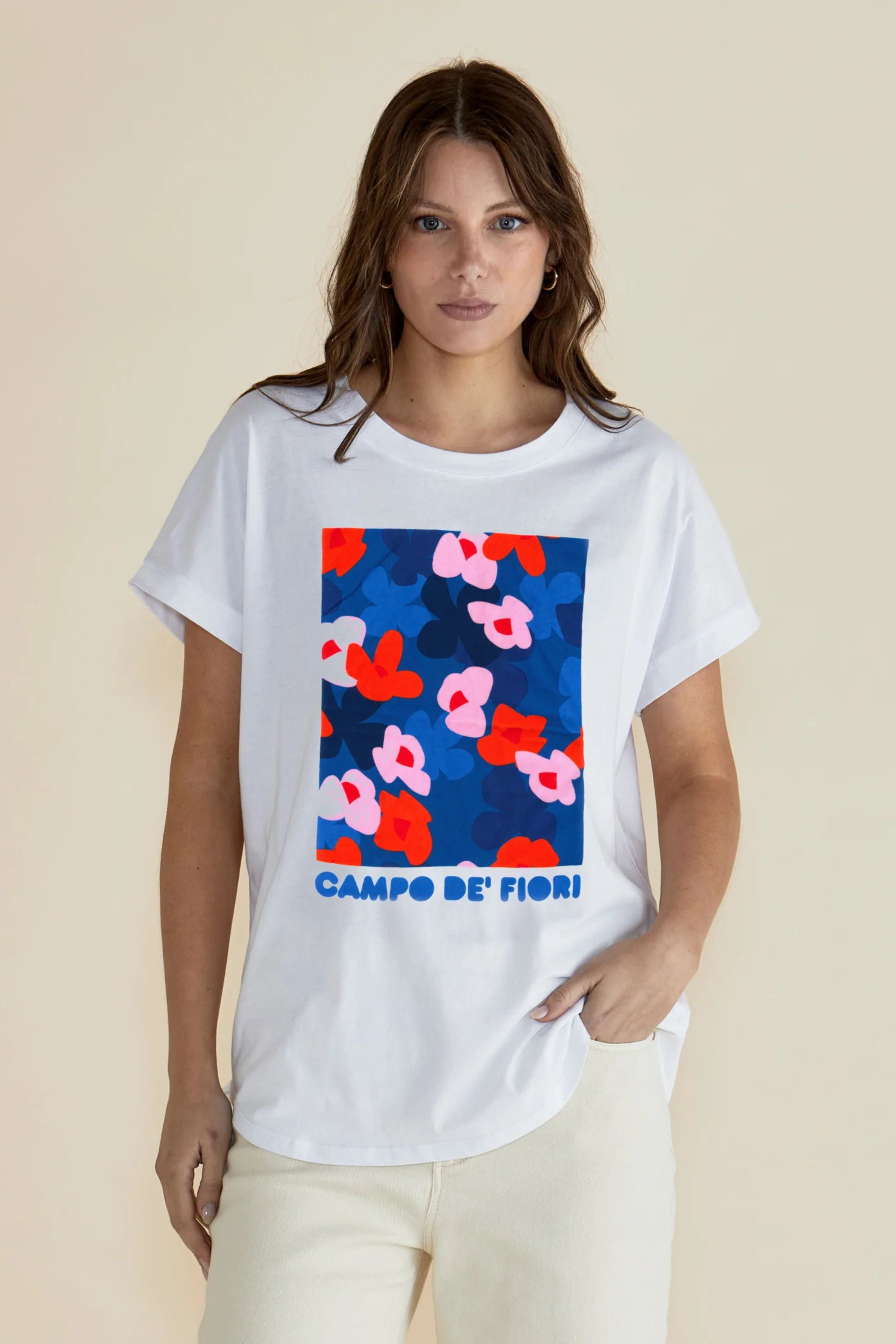 **Pre-Order** Hailey Short Sleeve Tee - Campo De' Fiori Print