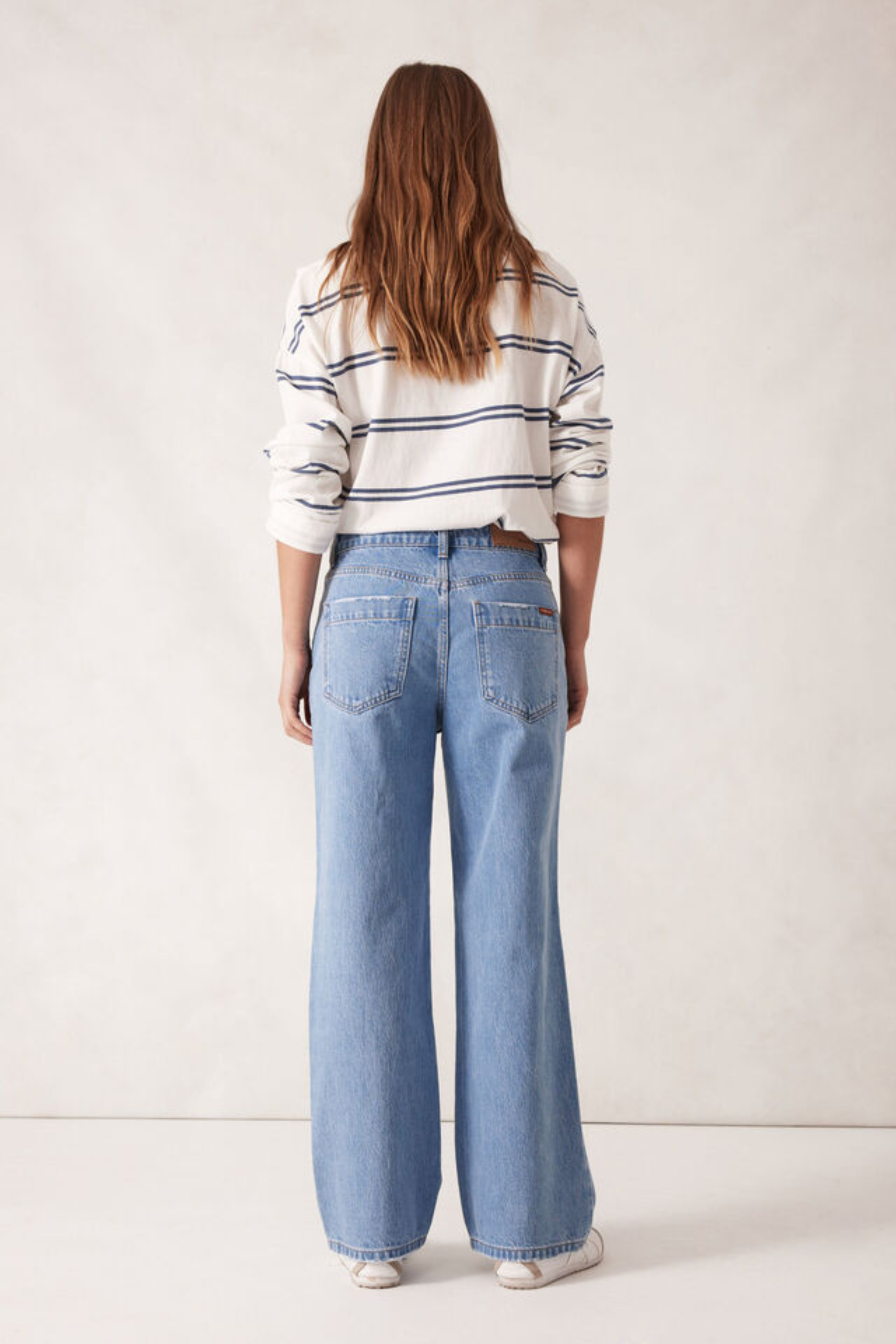 Frankie Loose Straight Jean - Mid Blue Wash