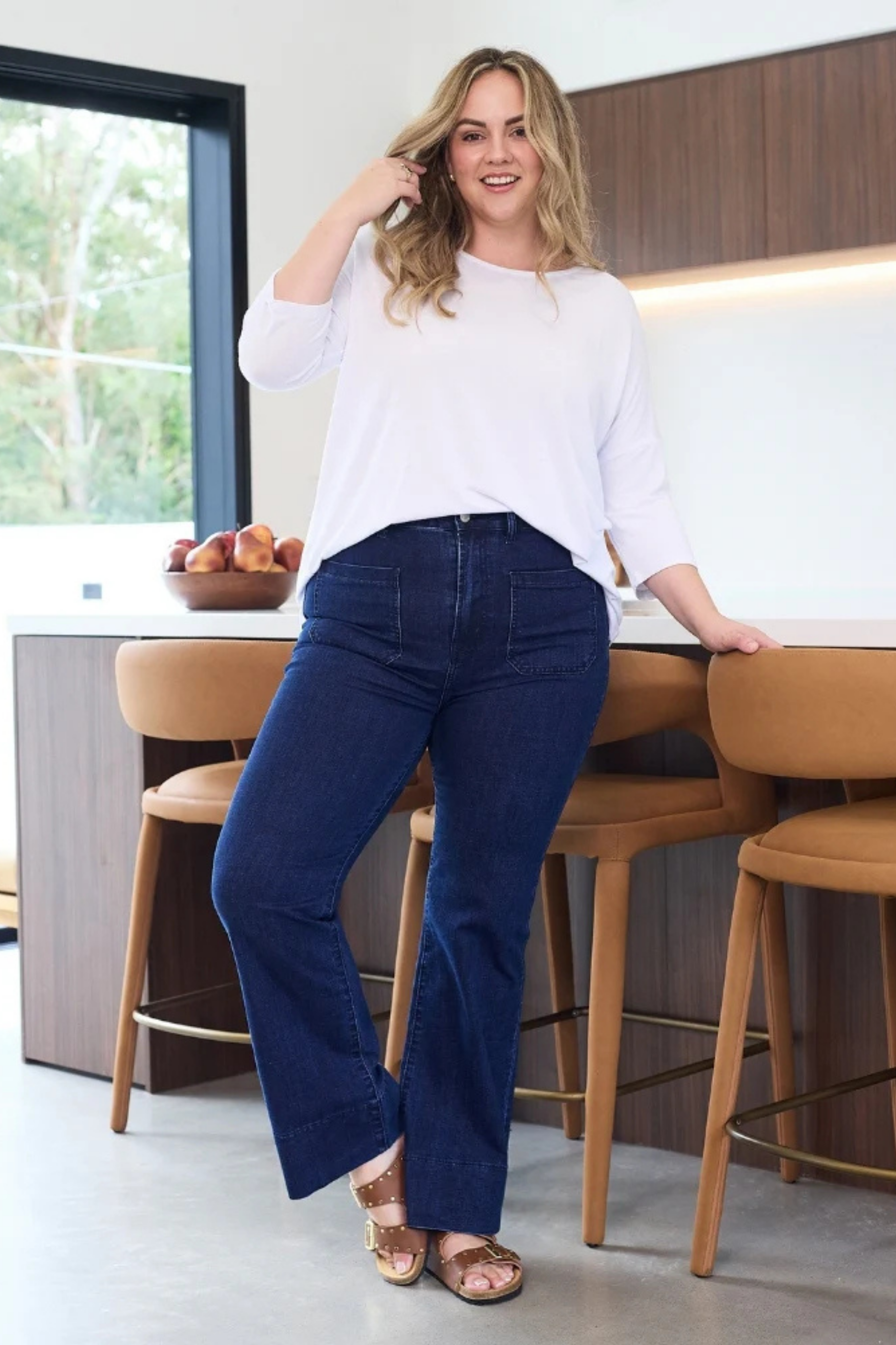 Giselle Flared Stretched Denim Jeans