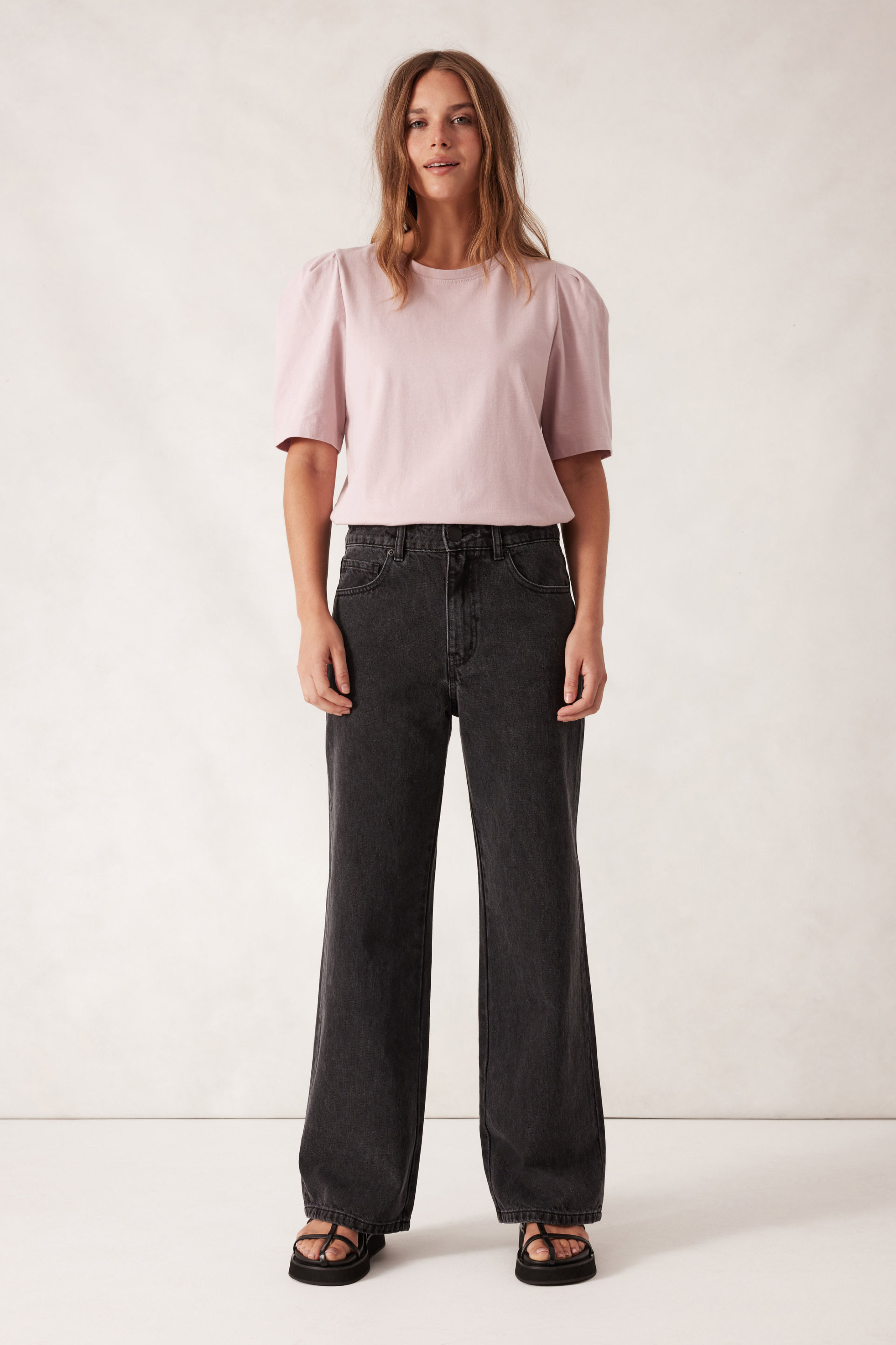 Frankie Loose Straight Jean - Washed Black