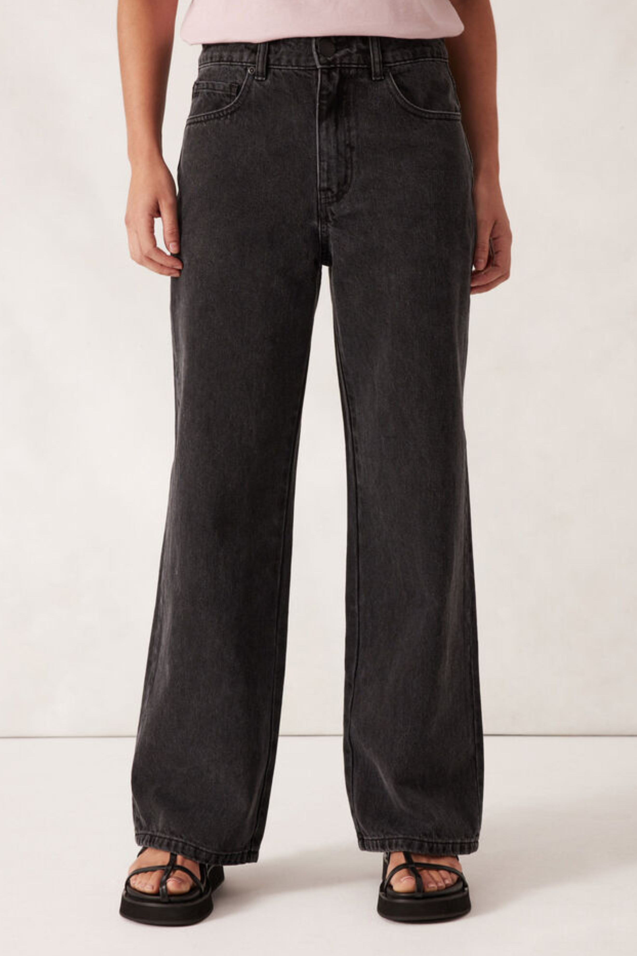 Frankie Loose Straight Jean - Washed Black