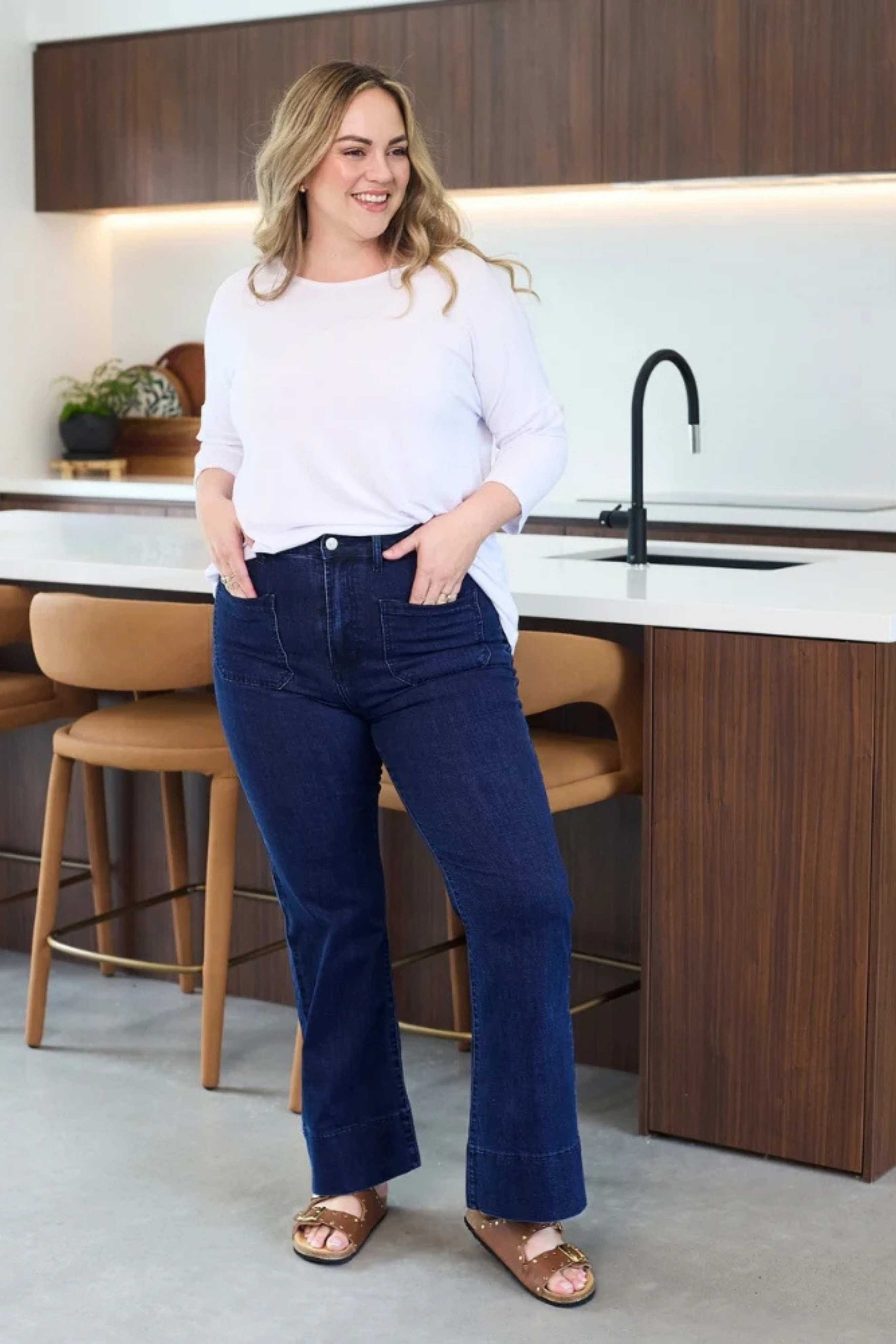 Giselle Flared Stretched Denim Jeans