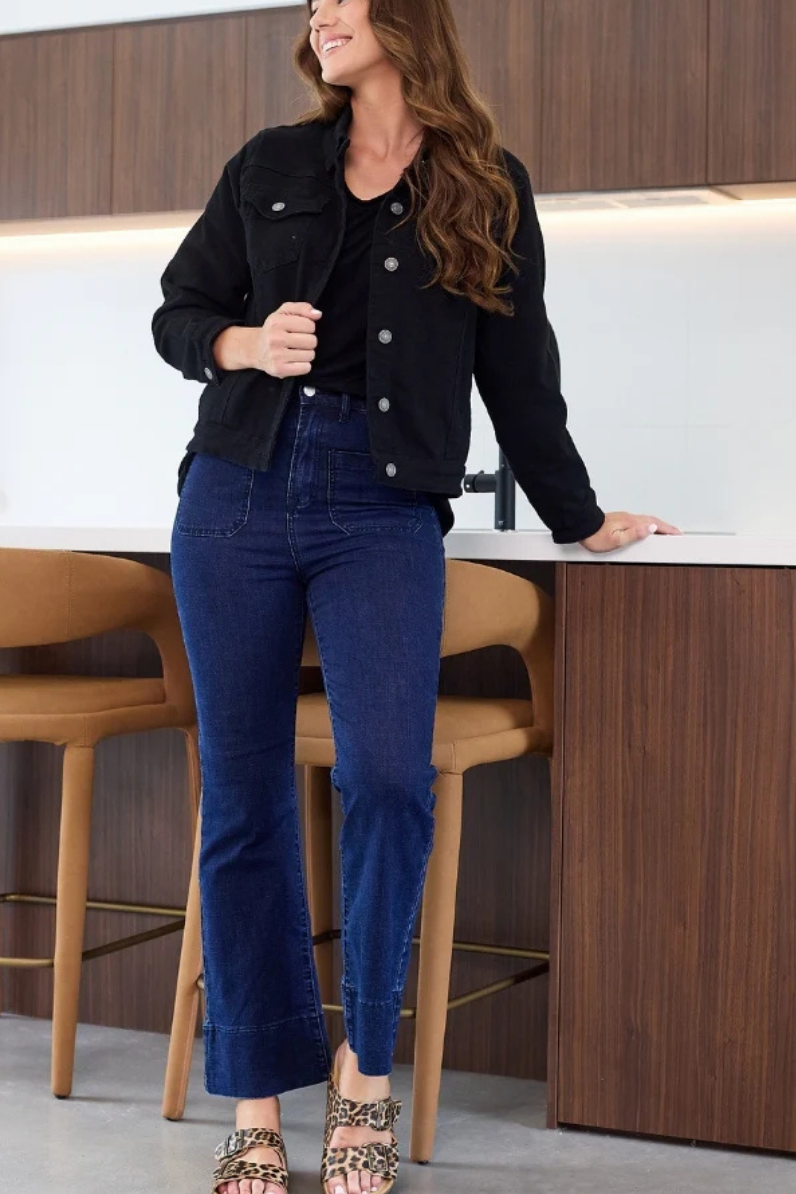 Giselle Flared Stretched Denim Jeans