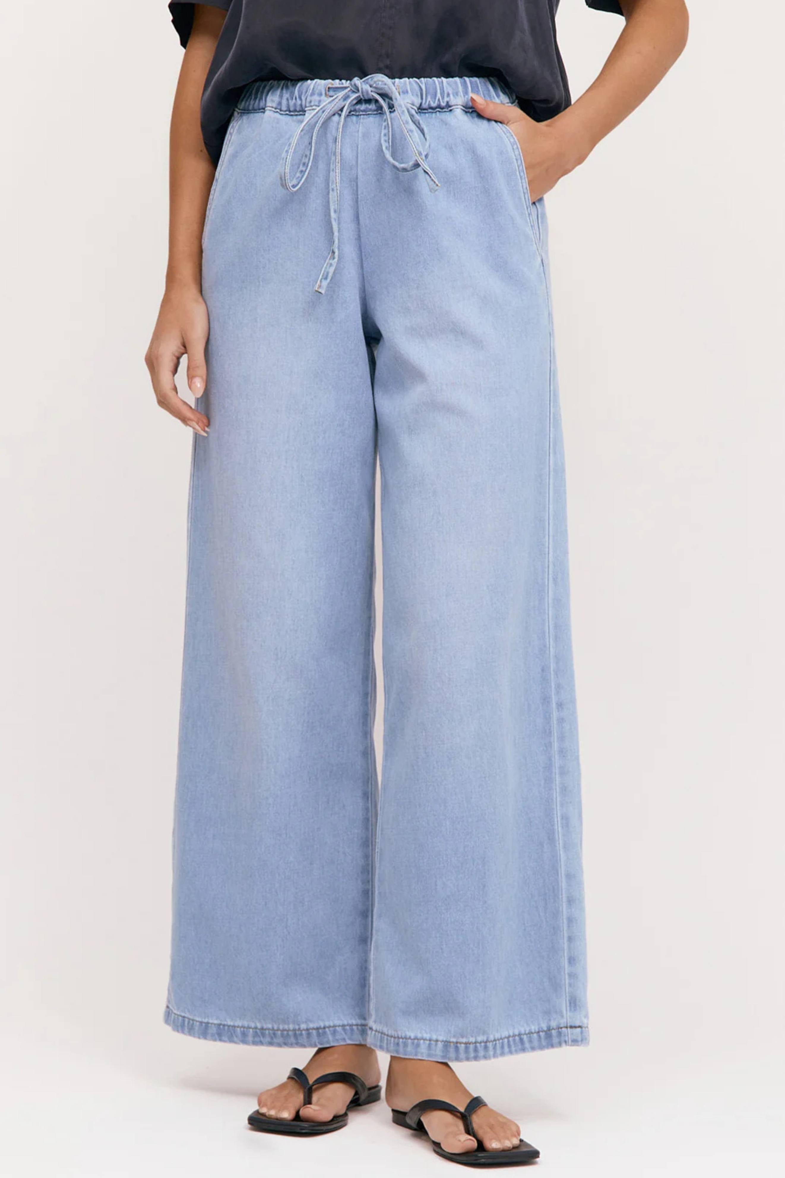 Romy Drawstring Denim Pants