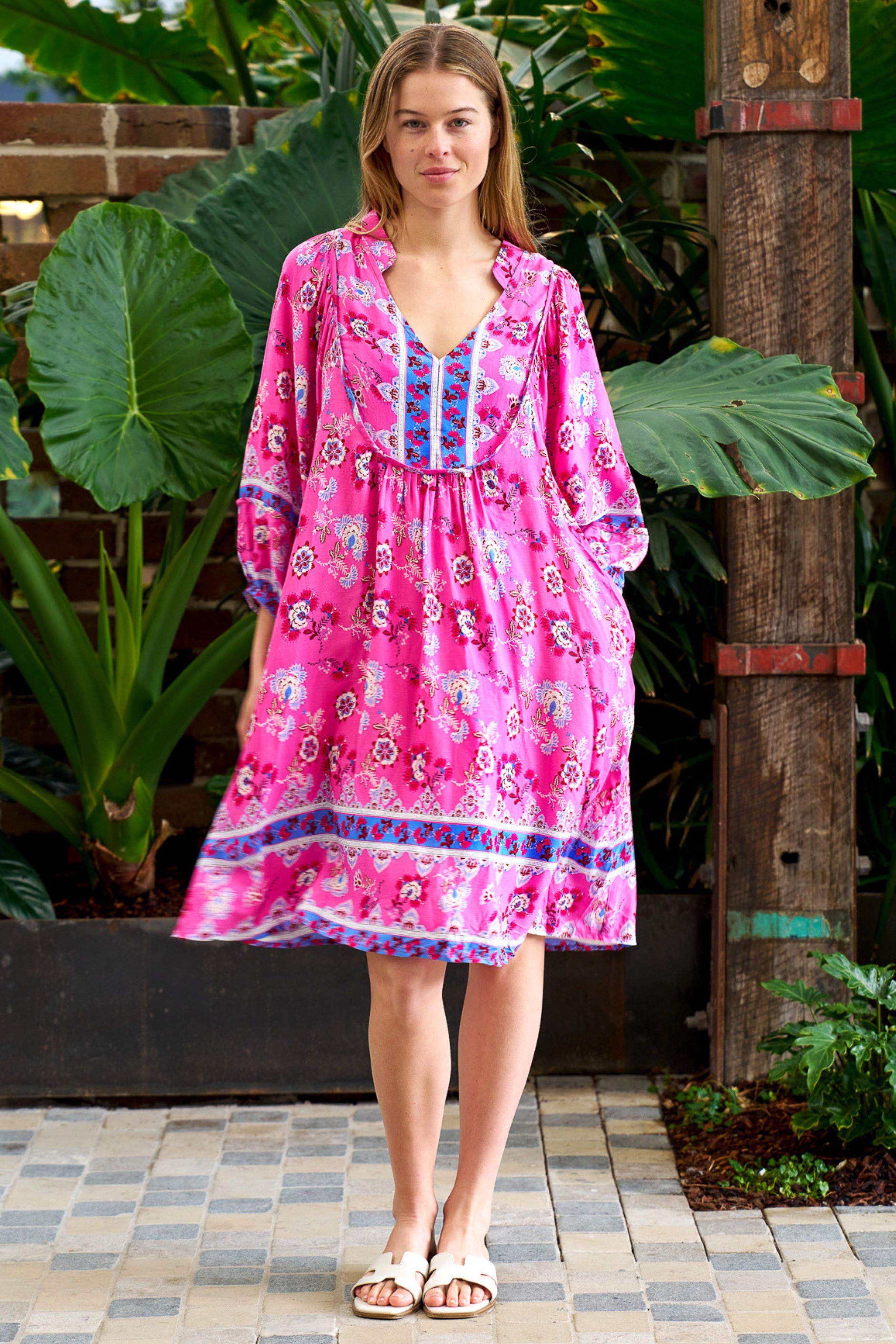 Andie Mini Dress in Pink Multi