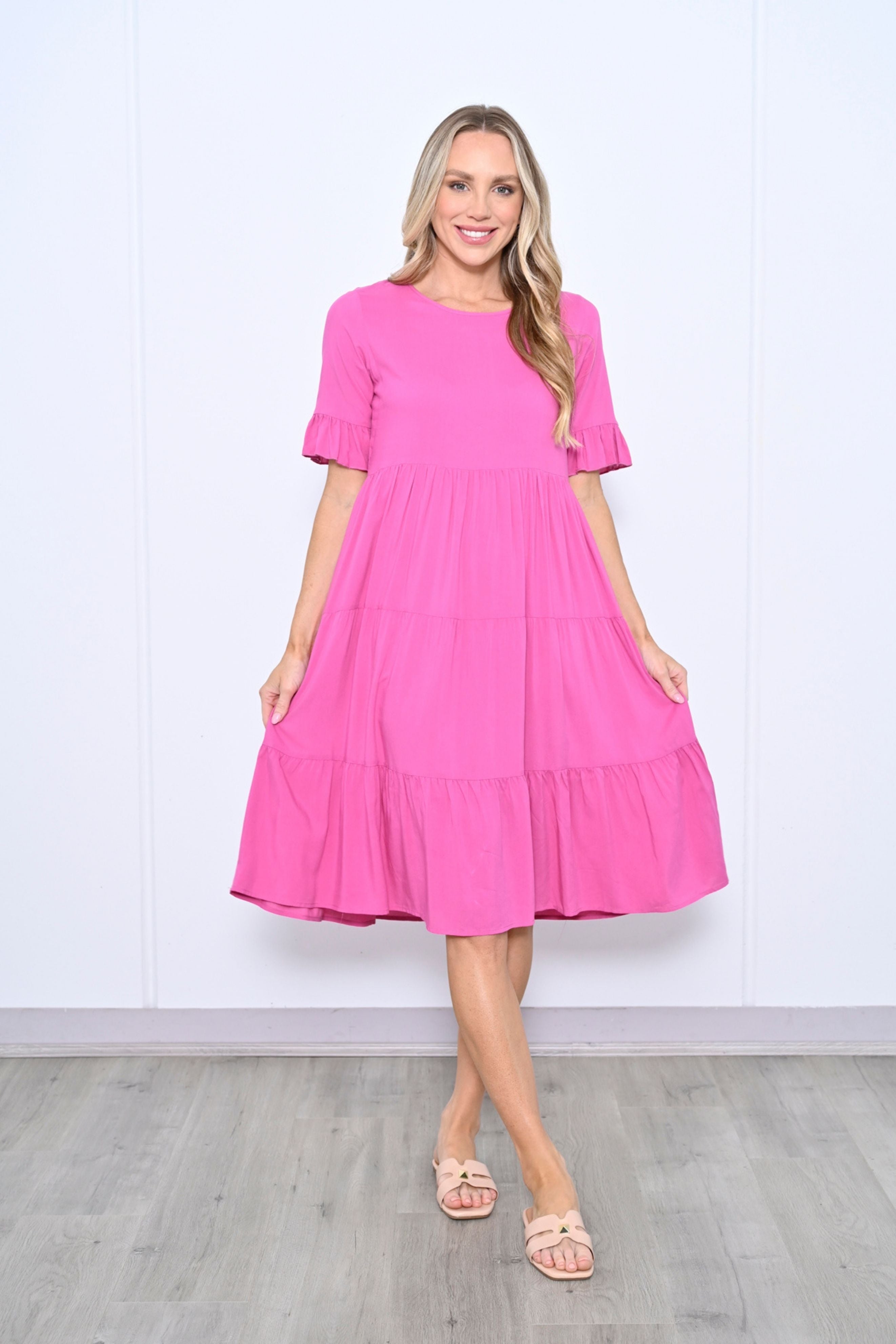 TESSA Midi Dress in Pink