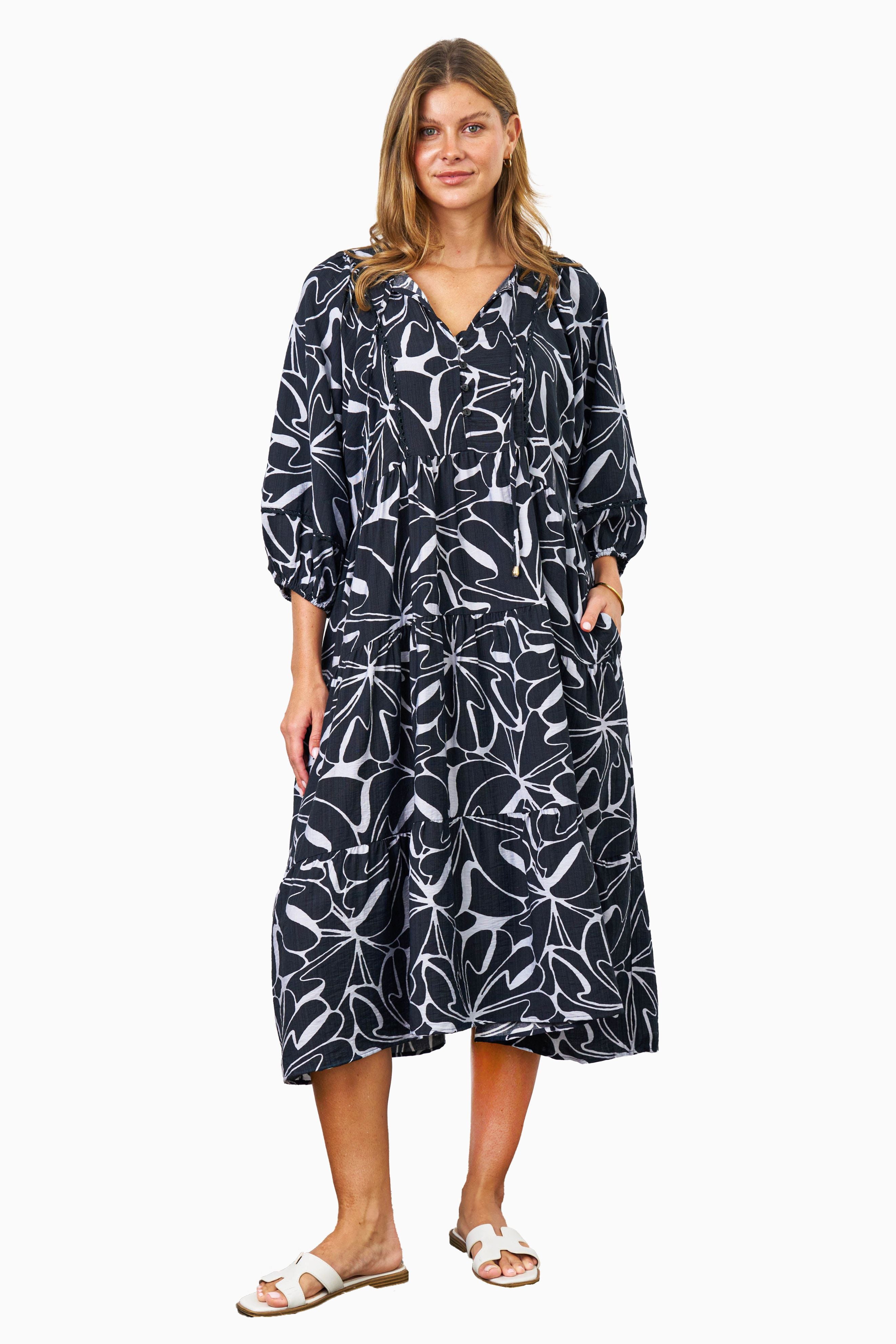 HATTIE Midi Dress in Seraphina Print