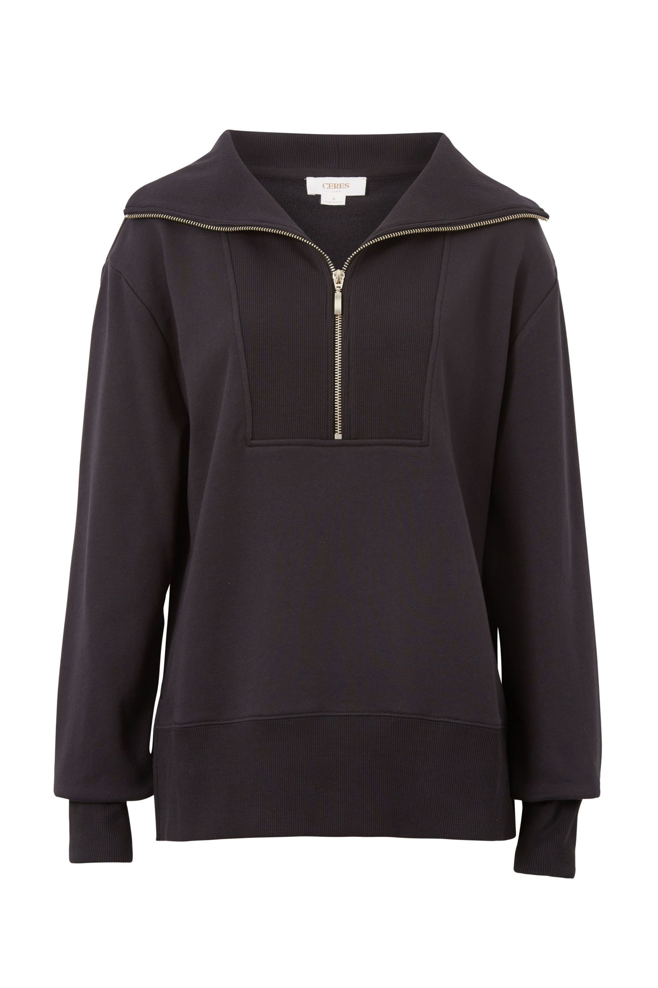 ISABELLA Half Zip Sweater in Phantom