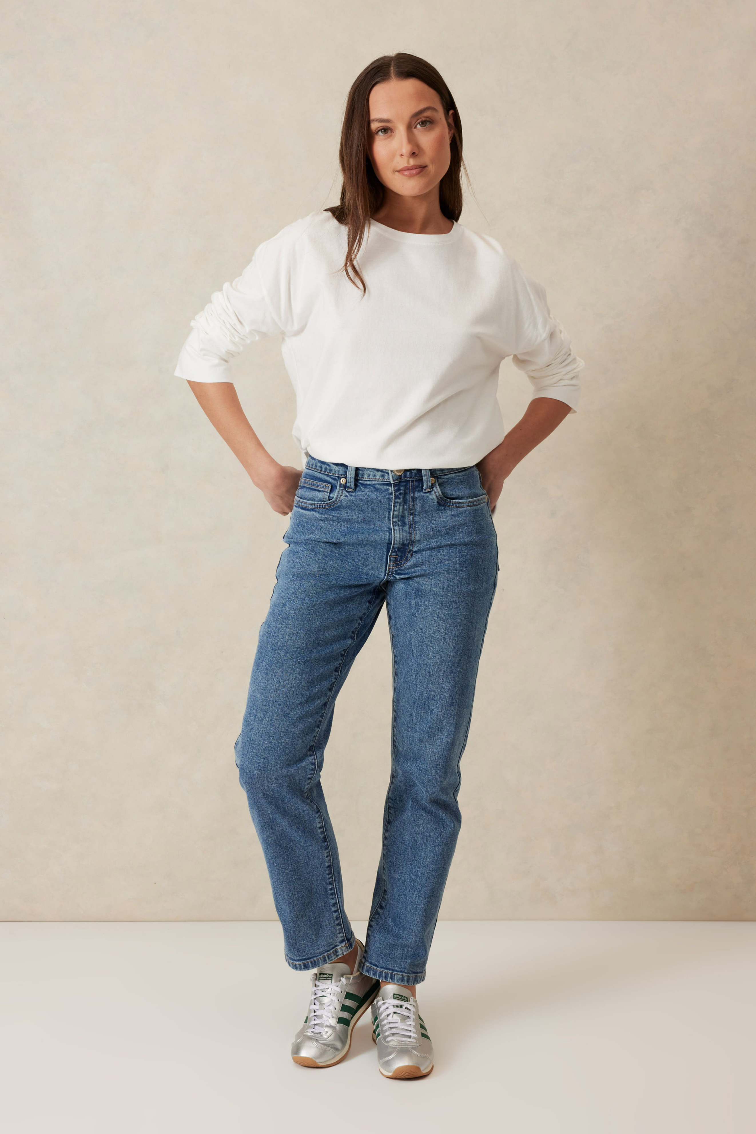 Slouchy Long Sleeve Tee - Vanilla
