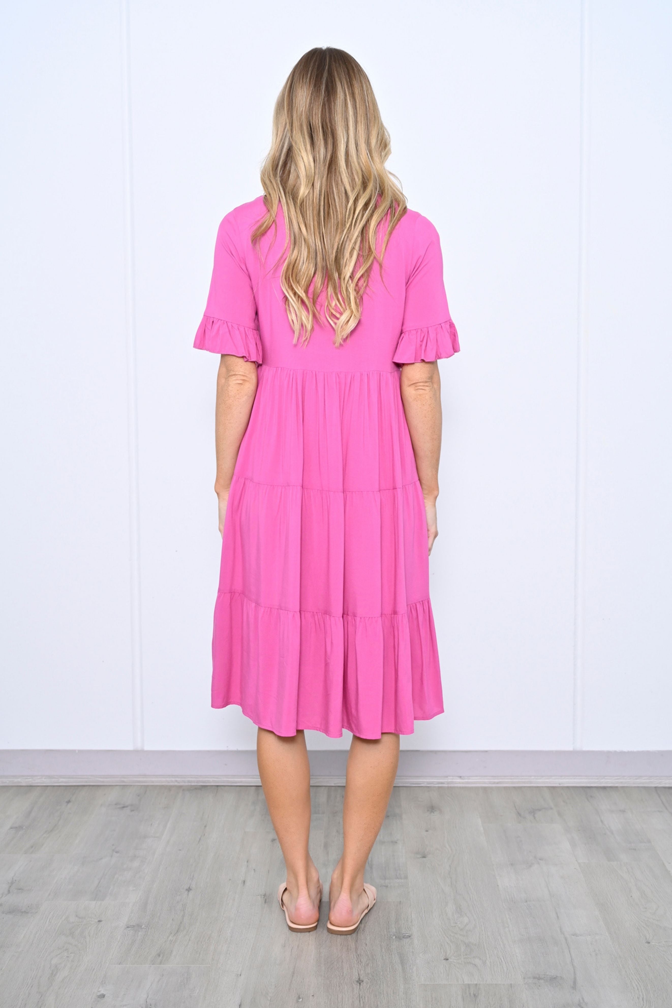 TESSA Midi Dress in Pink