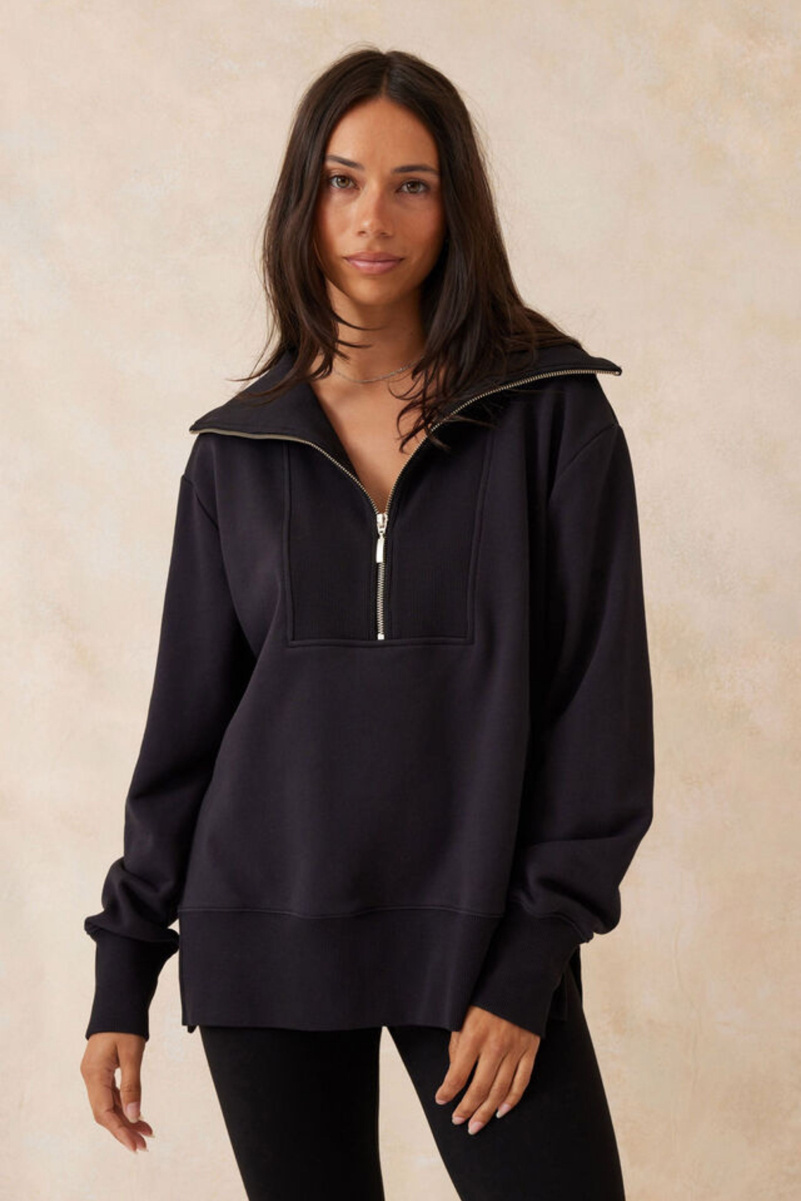ISABELLA Half Zip Sweater in Phantom