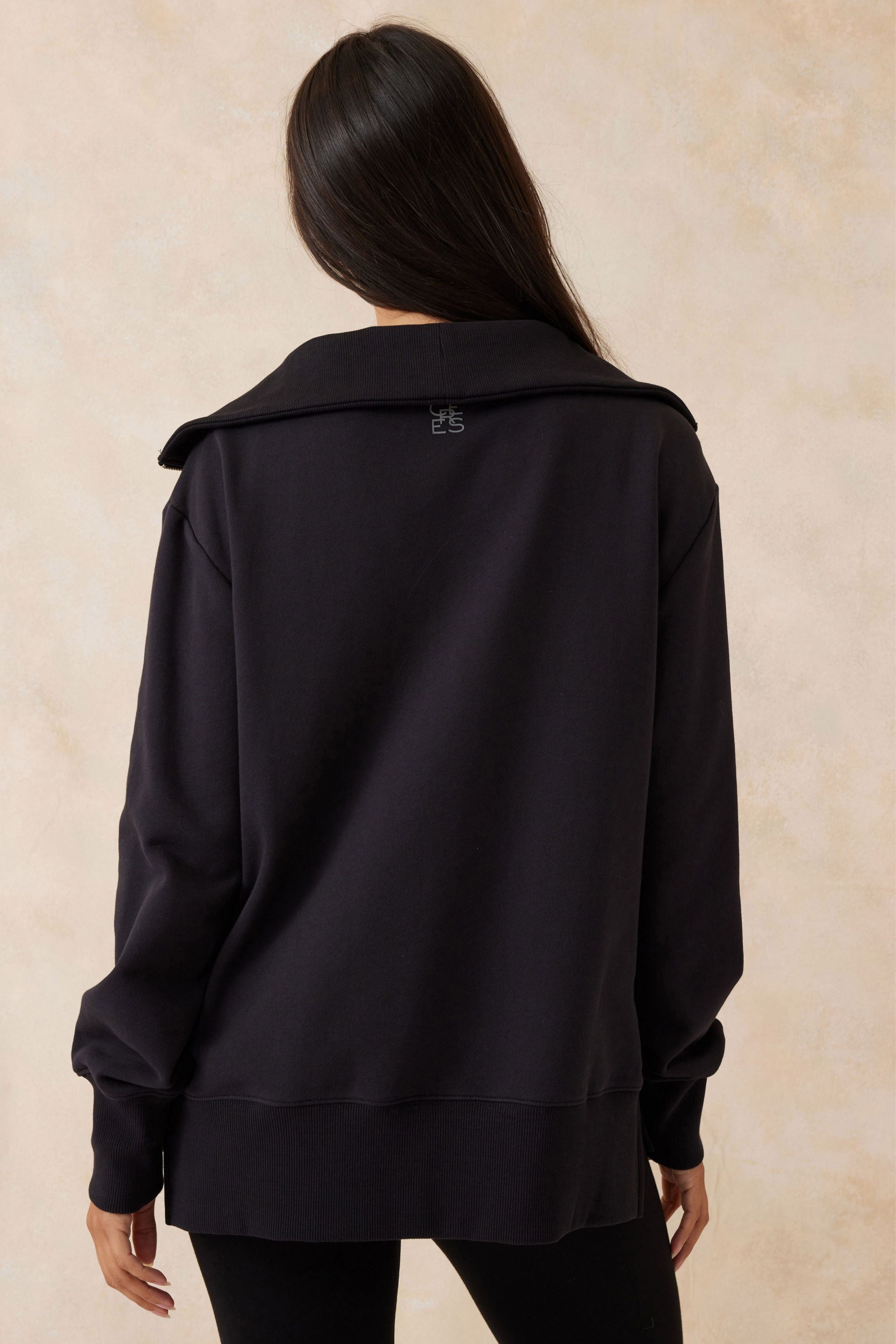 ISABELLA Half Zip Sweater in Phantom