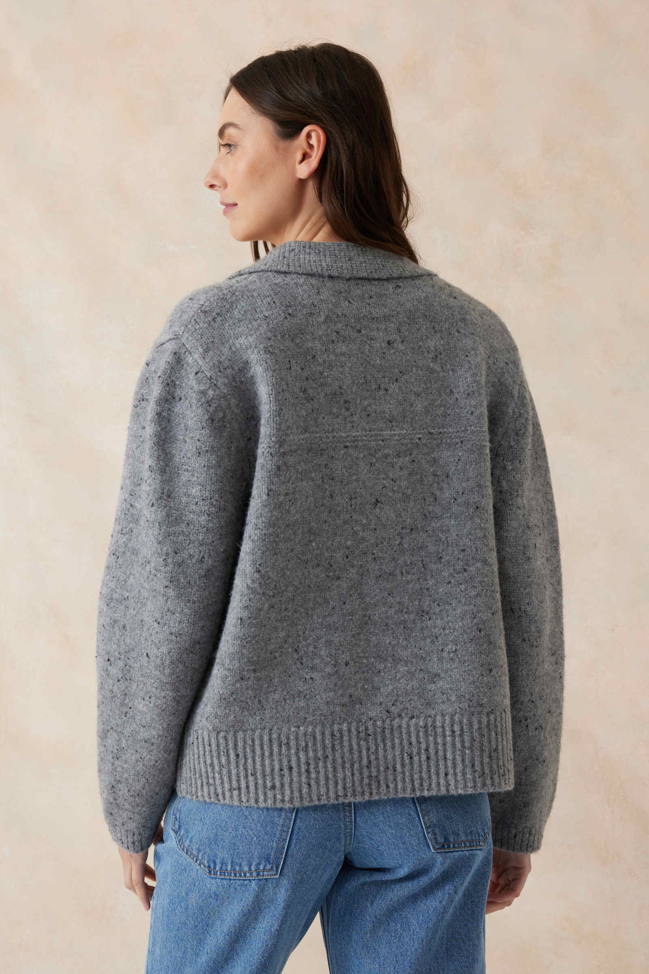 Knit Bomber Cardi - Grey