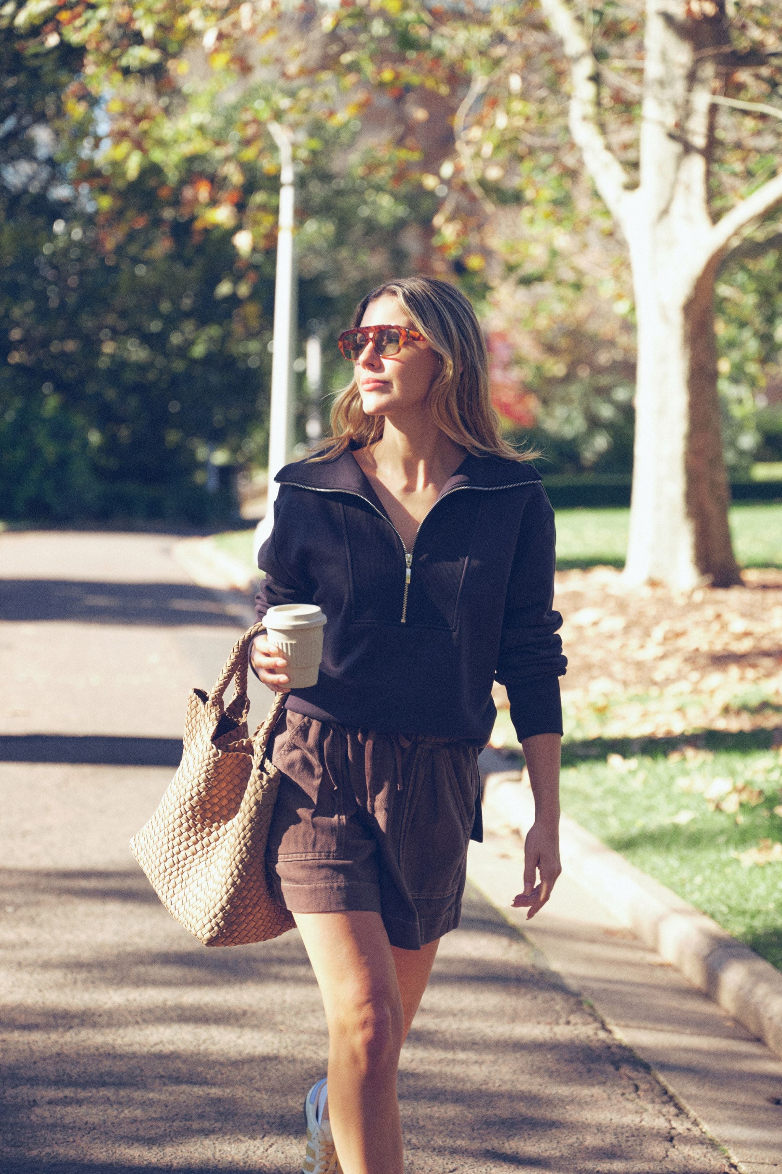 ISABELLA Half Zip Sweater in Phantom