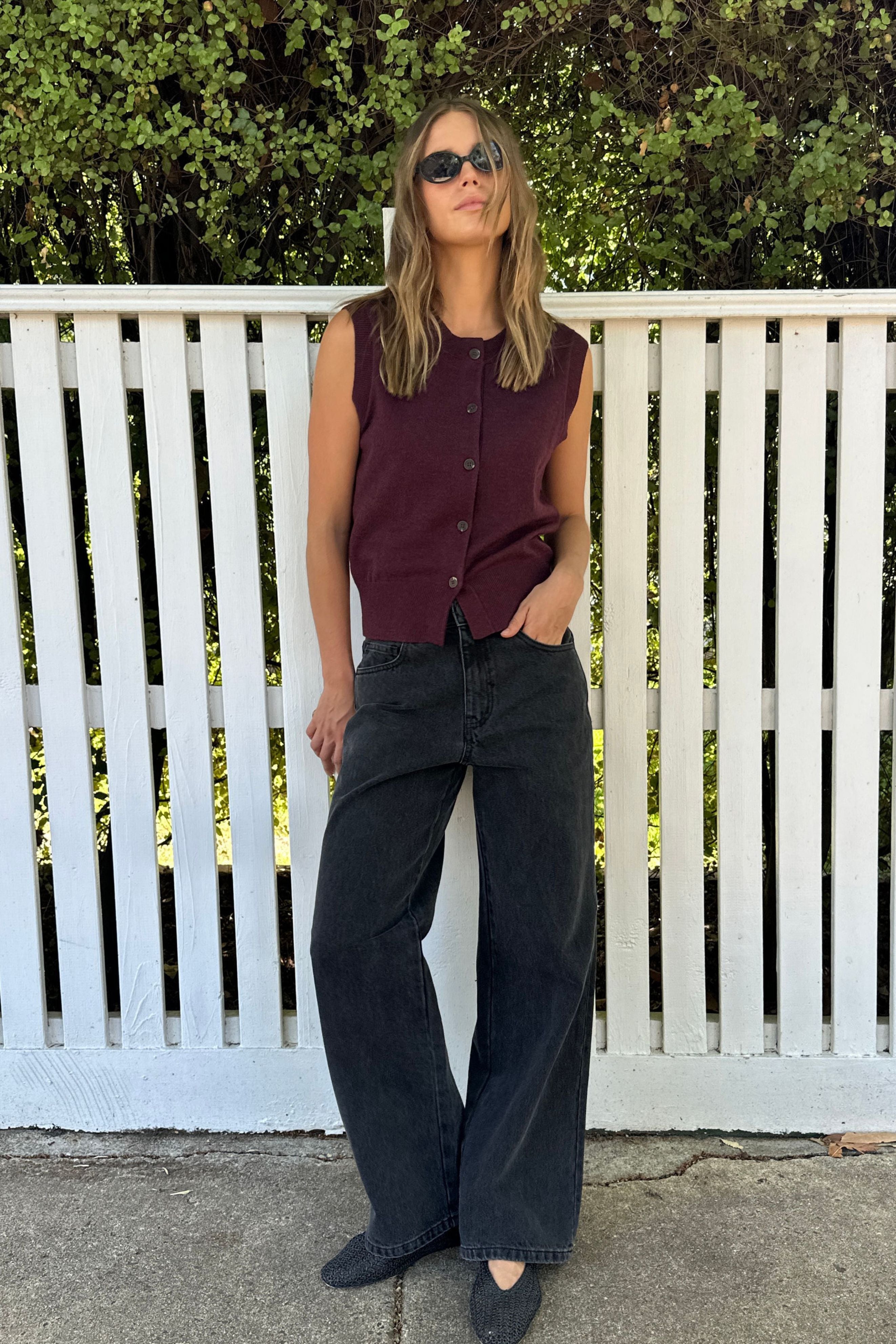 Frankie Loose Straight Jean - Washed Black