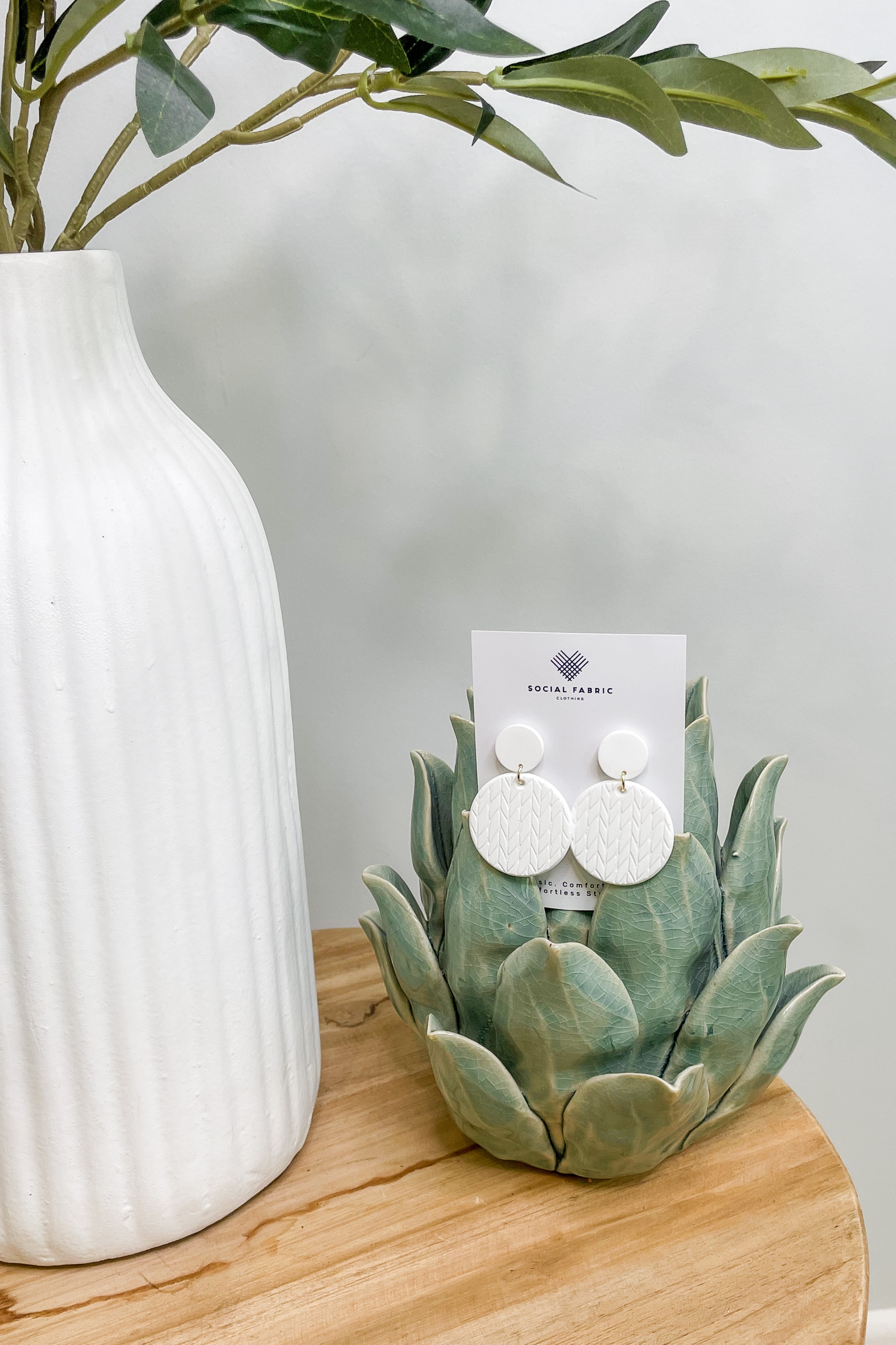 Varenna Earrings in White