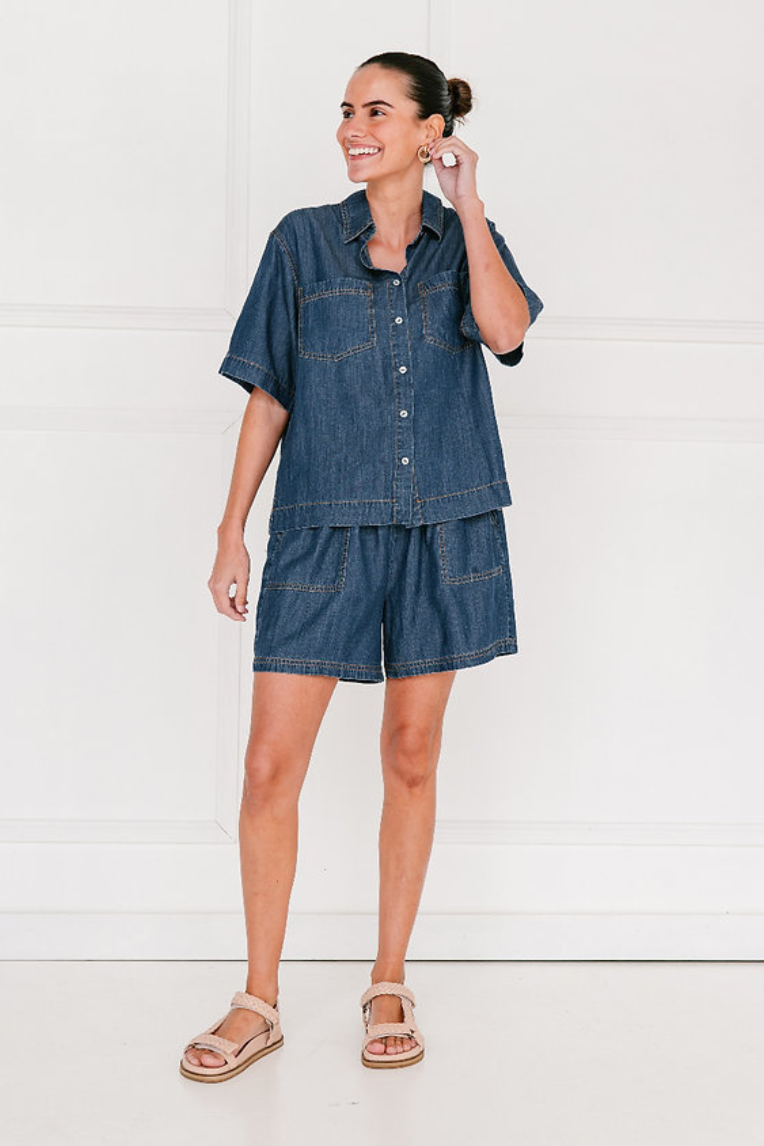 Belmont Short Sleeve Shirt in Denim