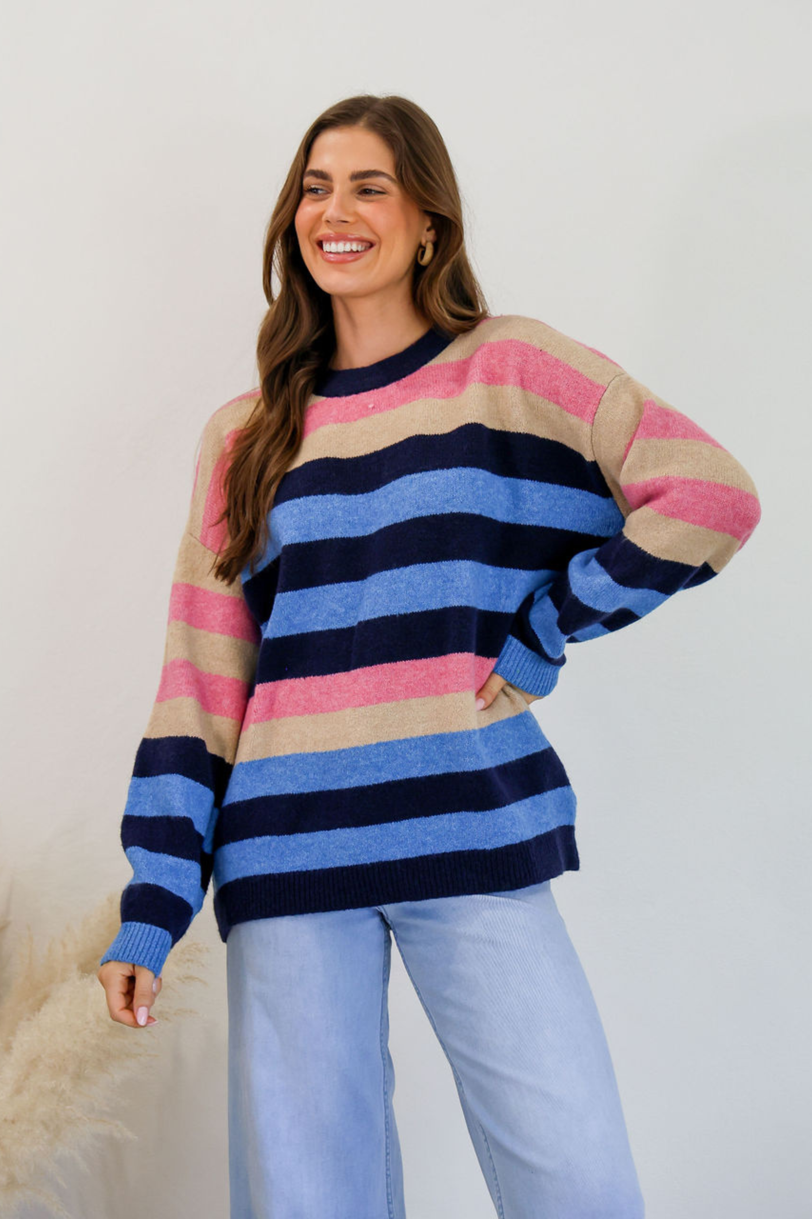 DERBY Knit in Blue Multi Stripe