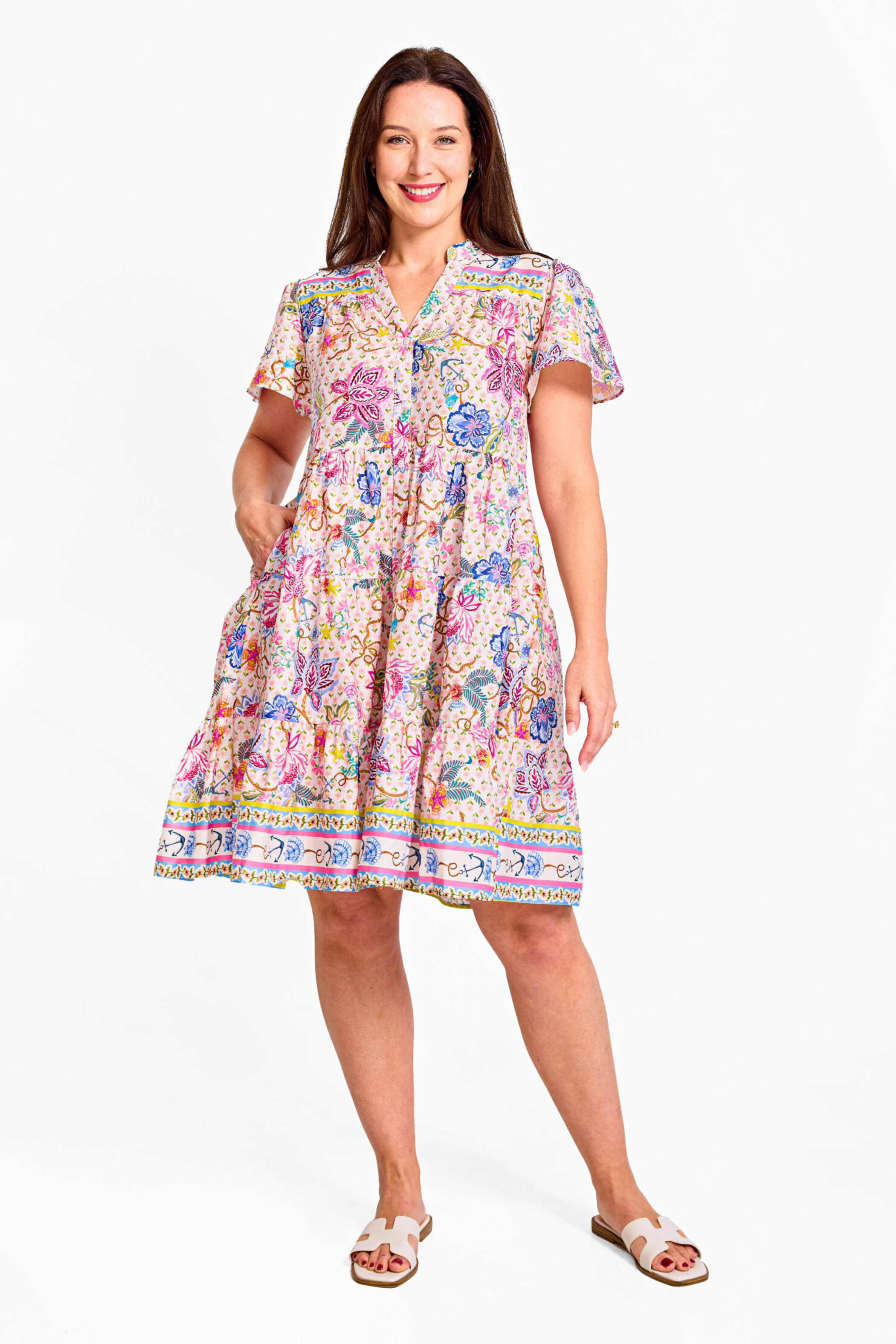 LYDIA Dress in Lily Print