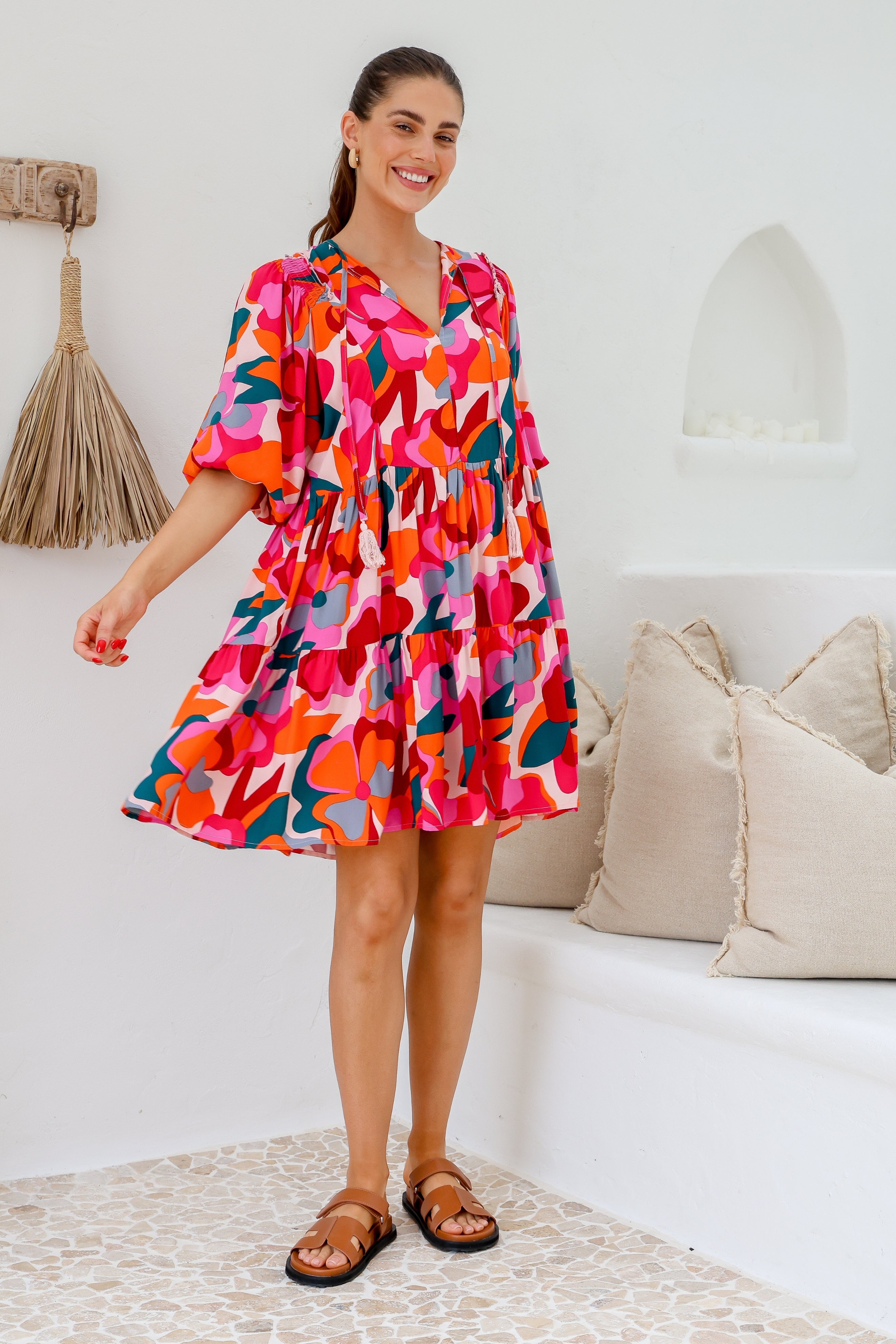 Juniper Mini Dress in Multi Colour