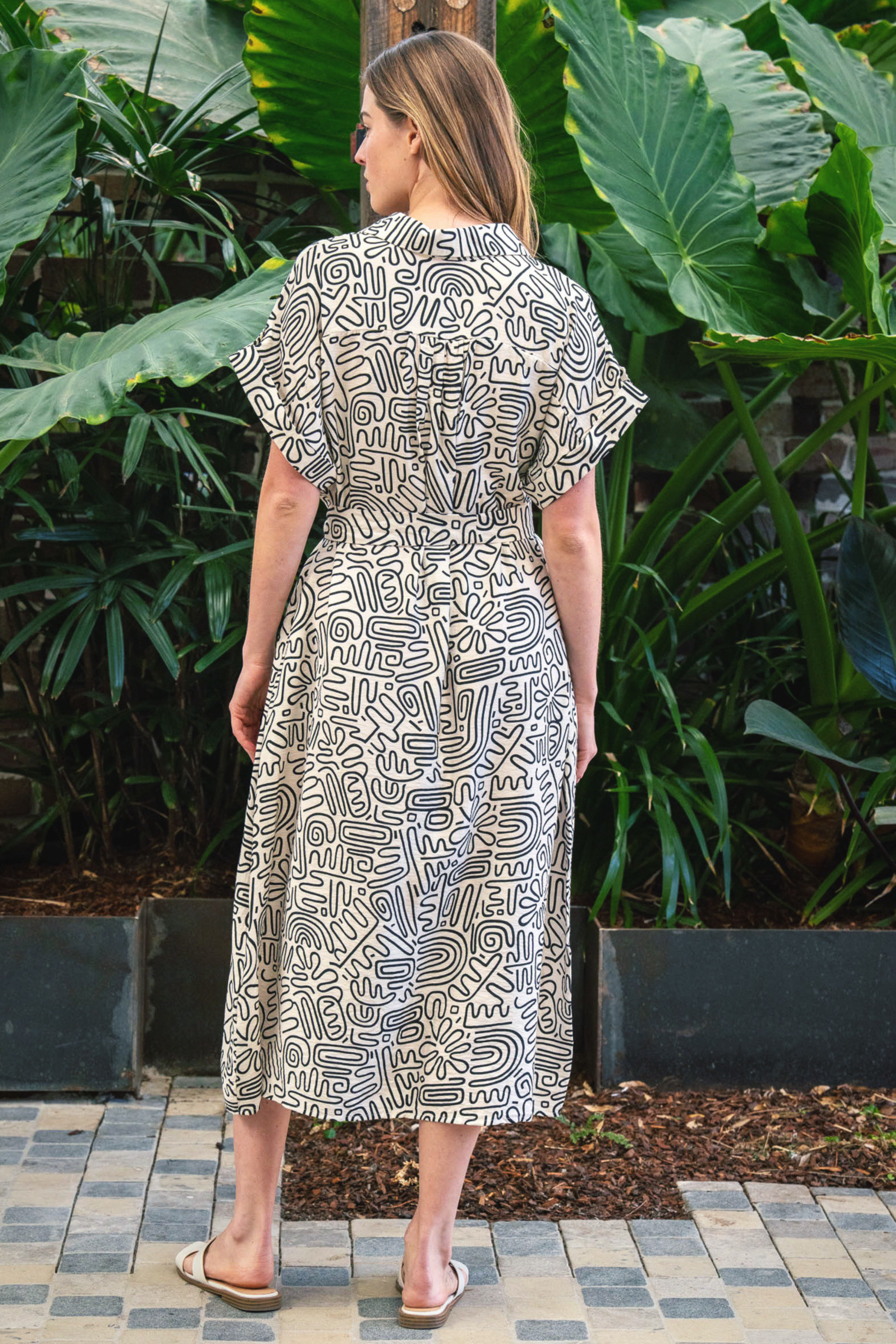 Dakota Dress in Black and White