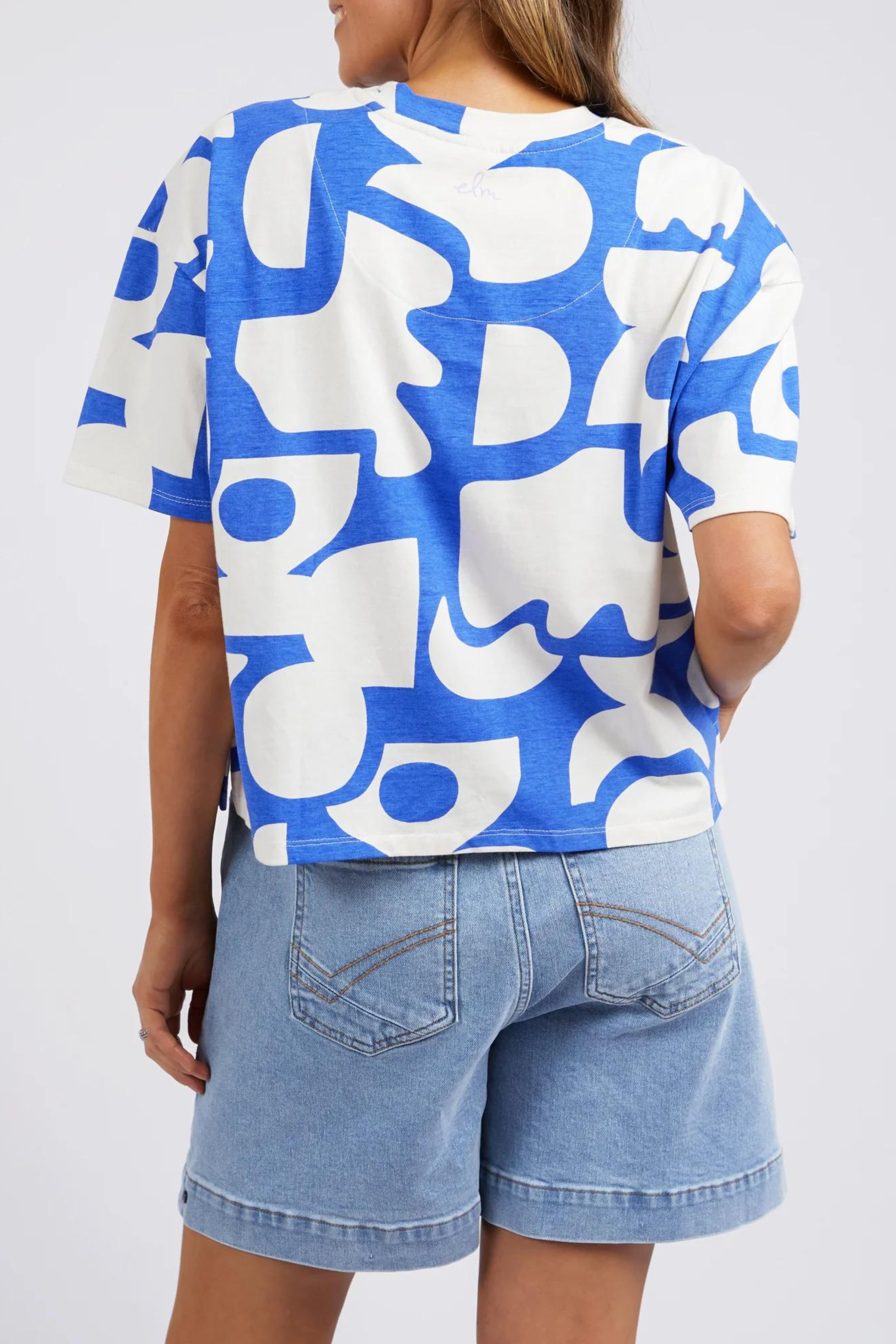 Miro Tee in Blue and White
