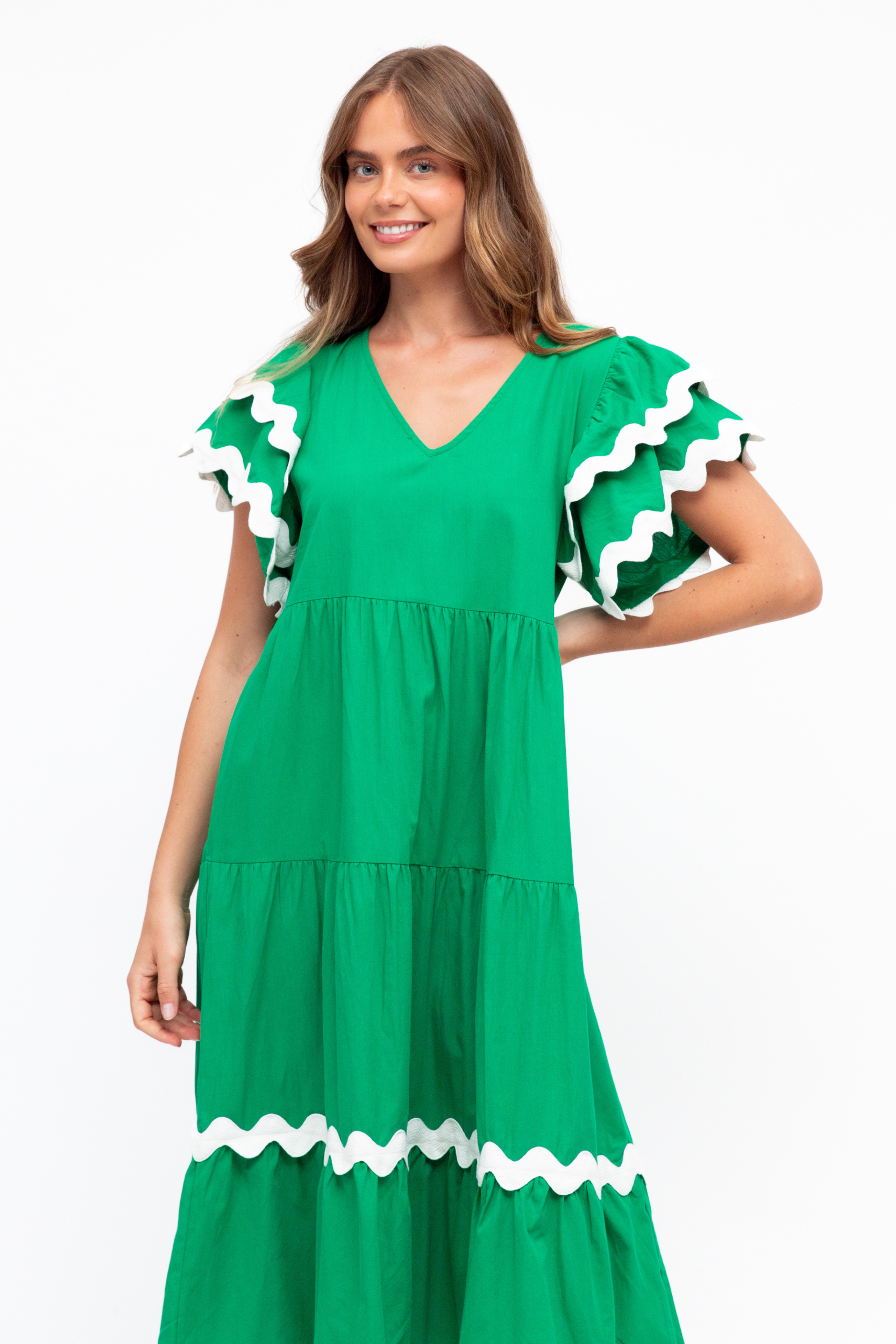 WILLOW Midi Dress in Green