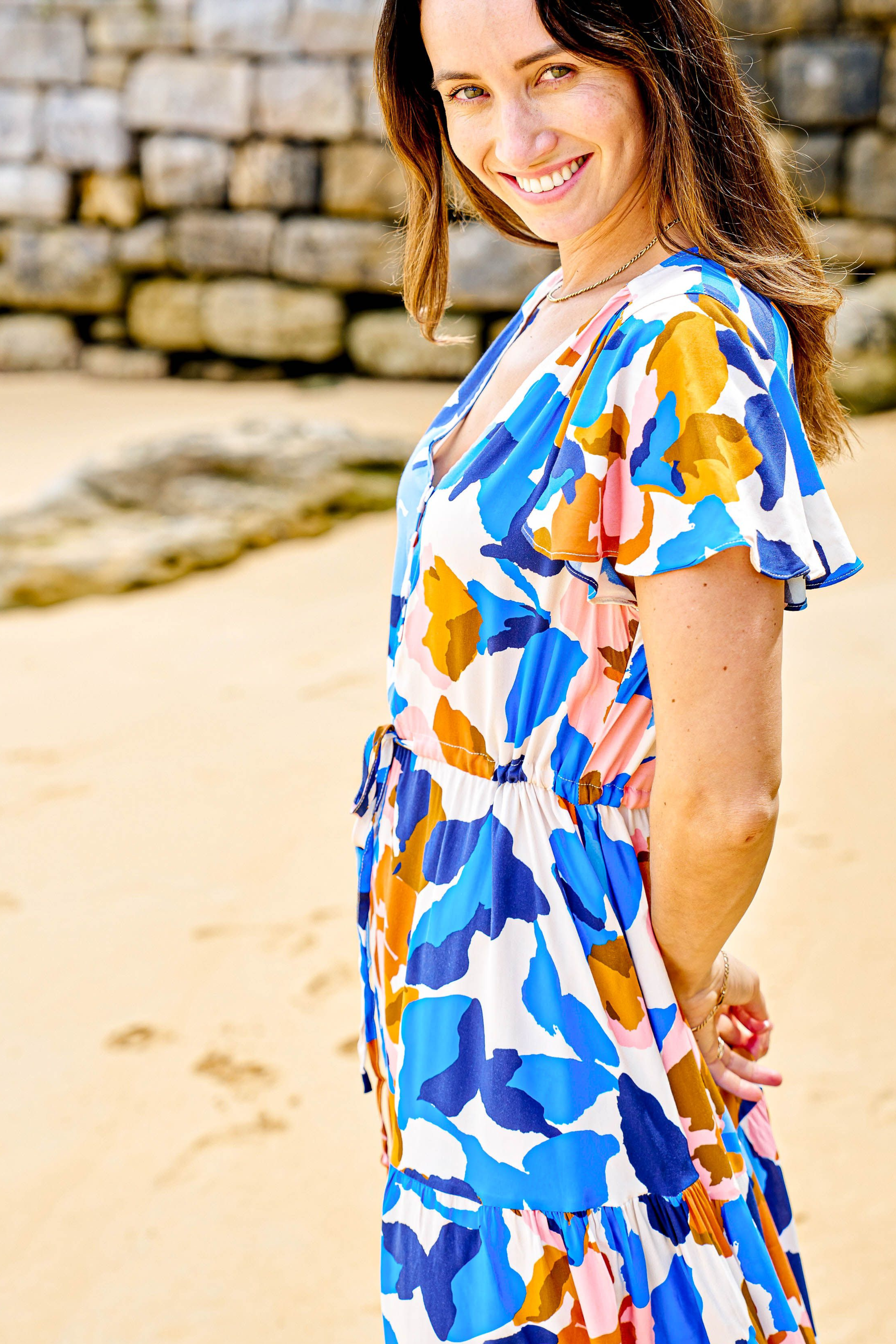 TILLY Midi Dress in Oceania Print