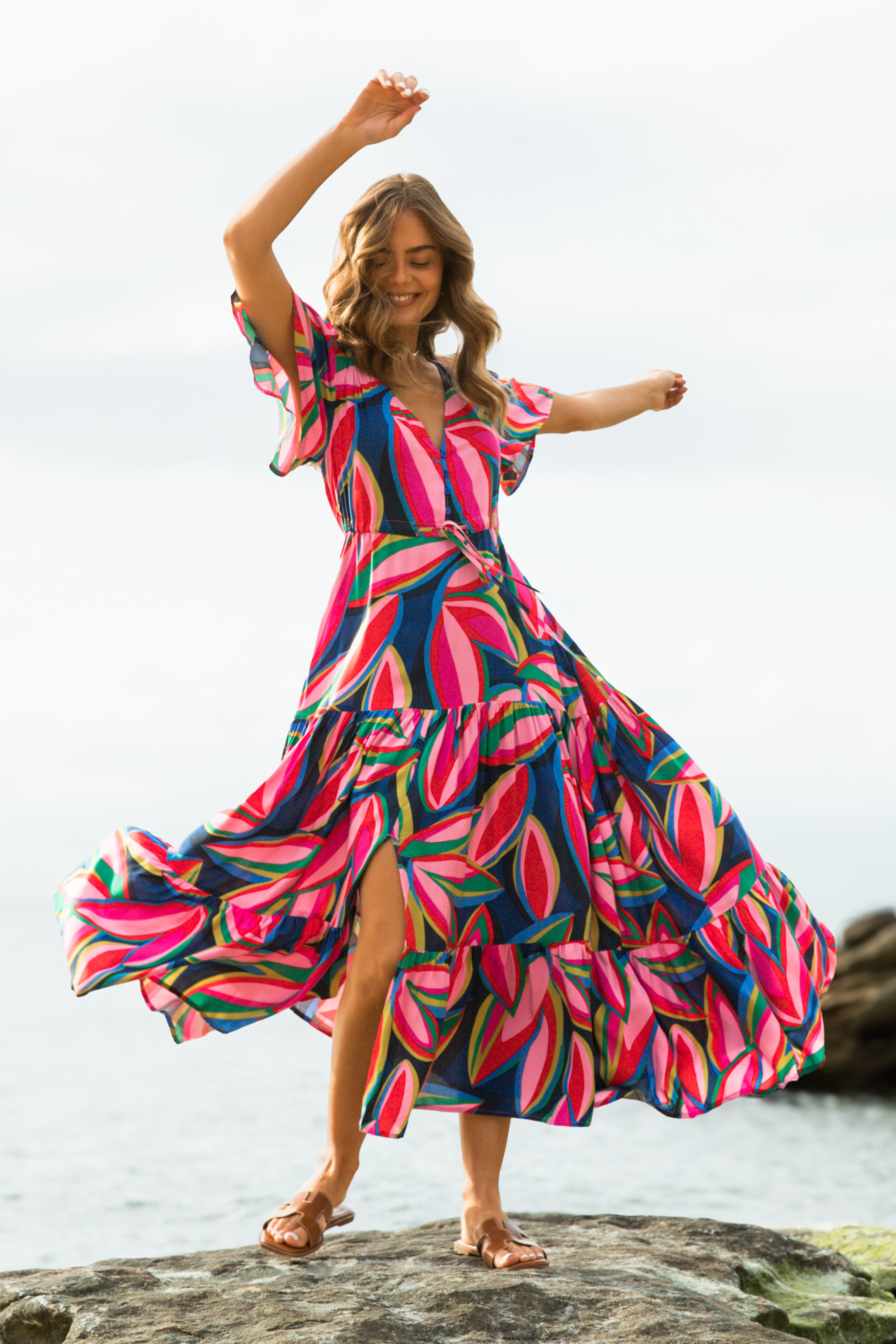 The FLORENCE Maxi Dress in Zinnia Print