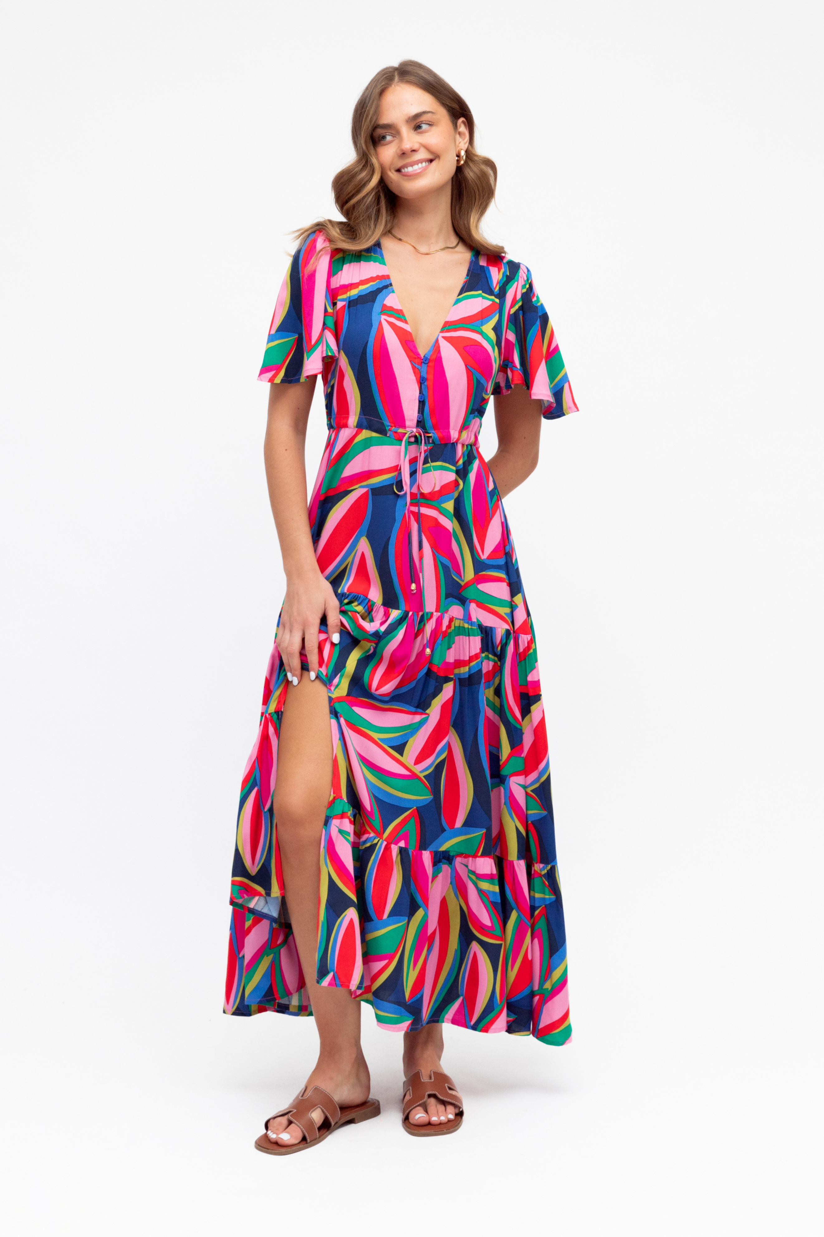 The FLORENCE Maxi Dress in Zinnia Print