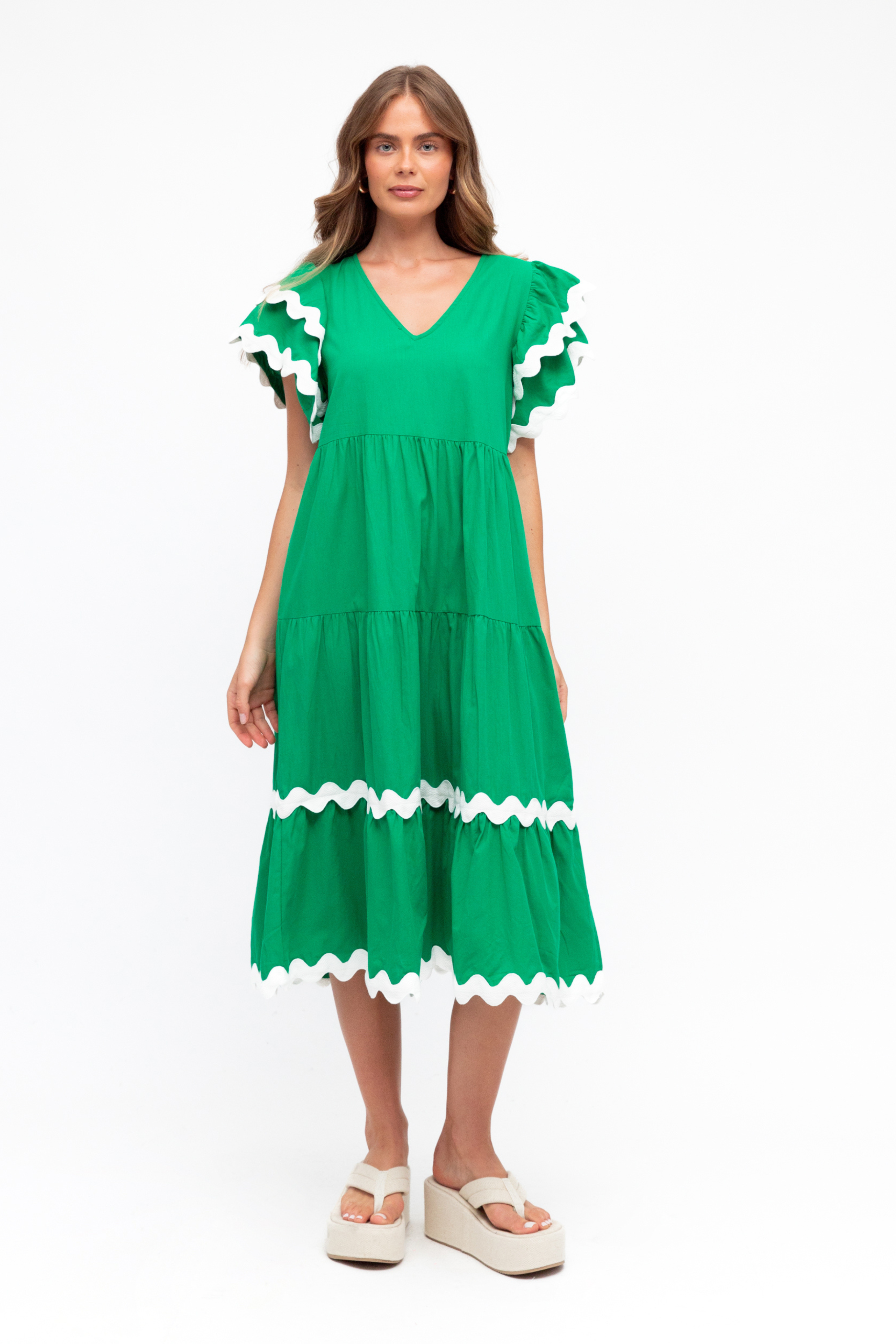 WILLOW Midi Dress in Green