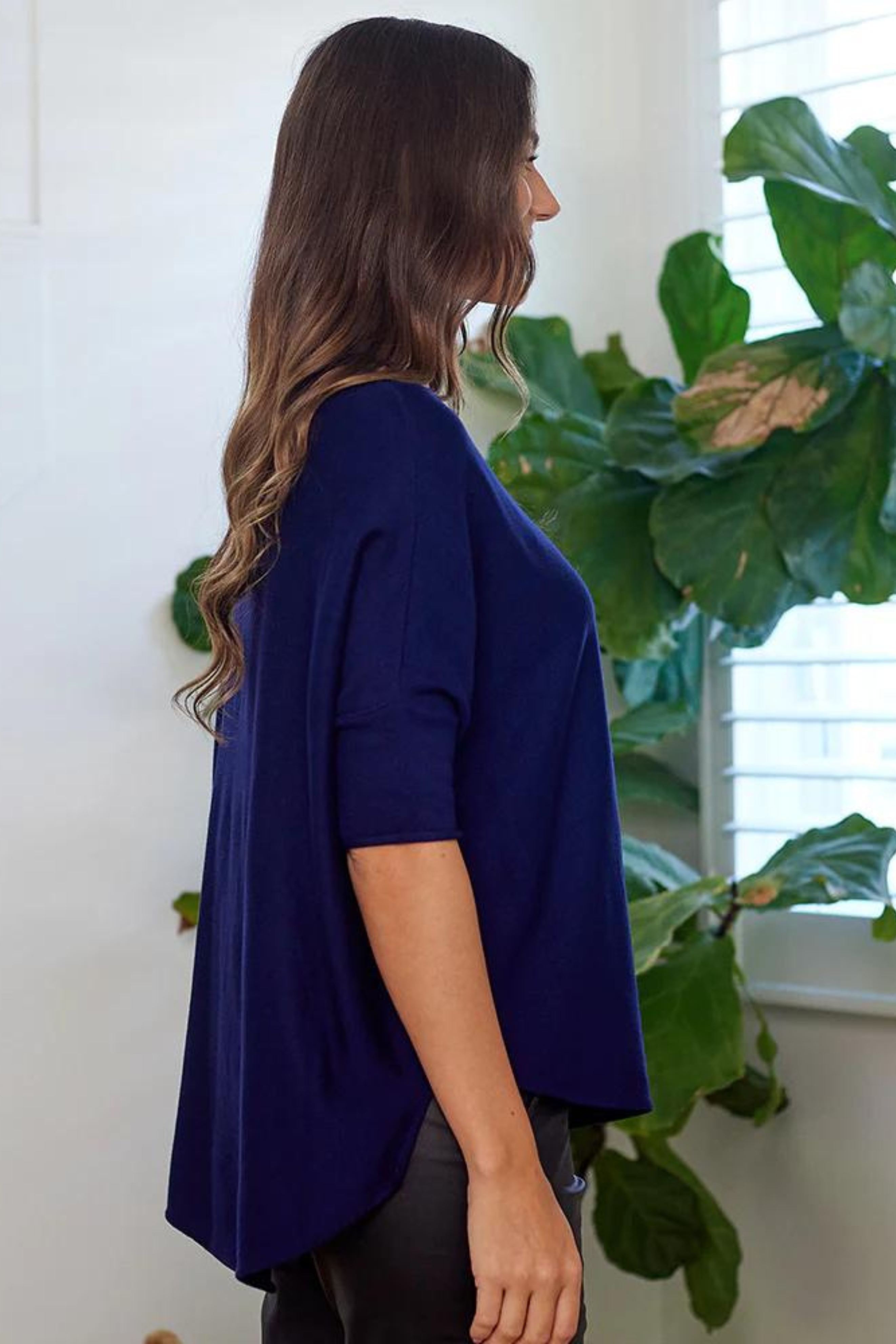OLIVIA Batwing Knit in Navy