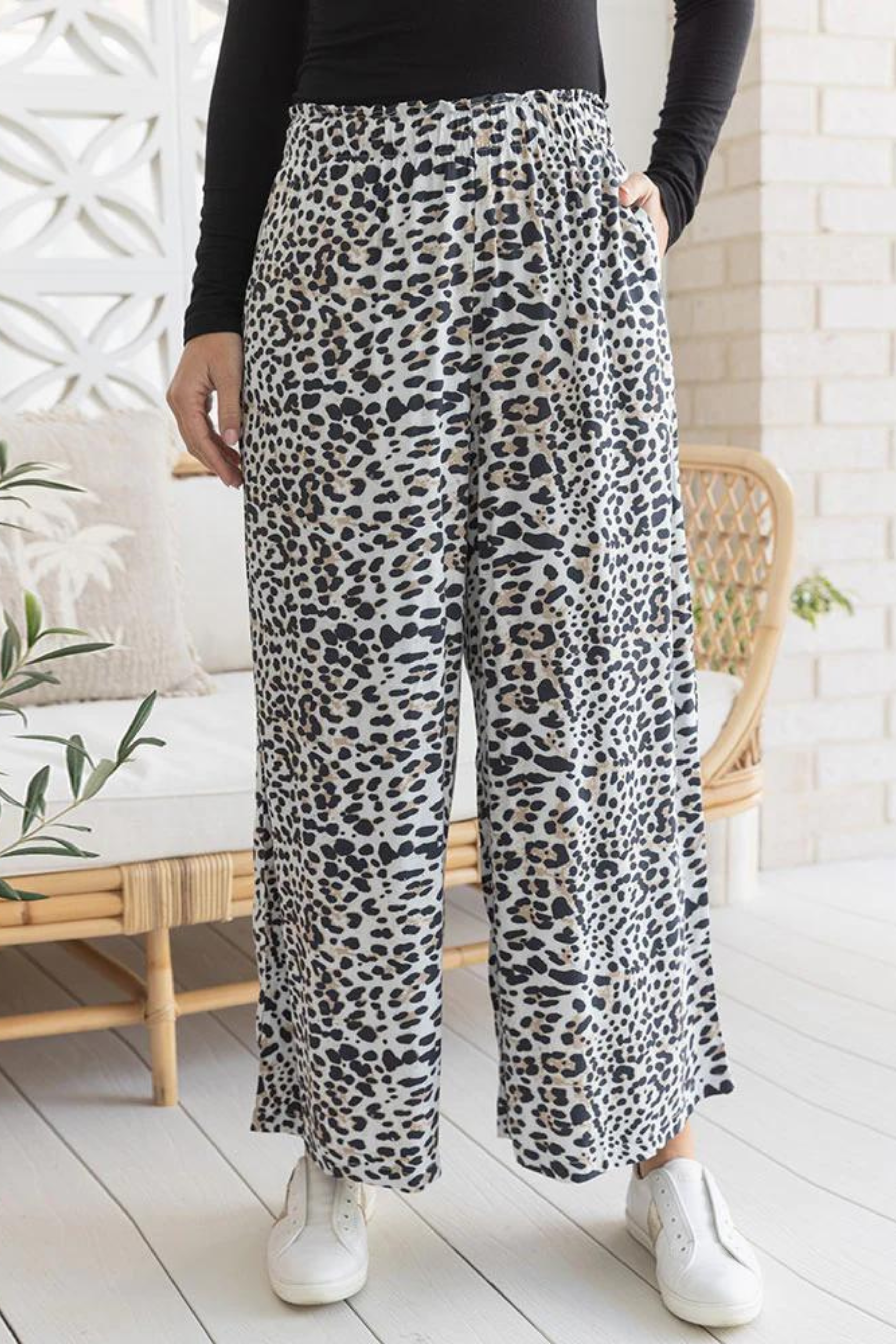 Paige Pants in Animal Print