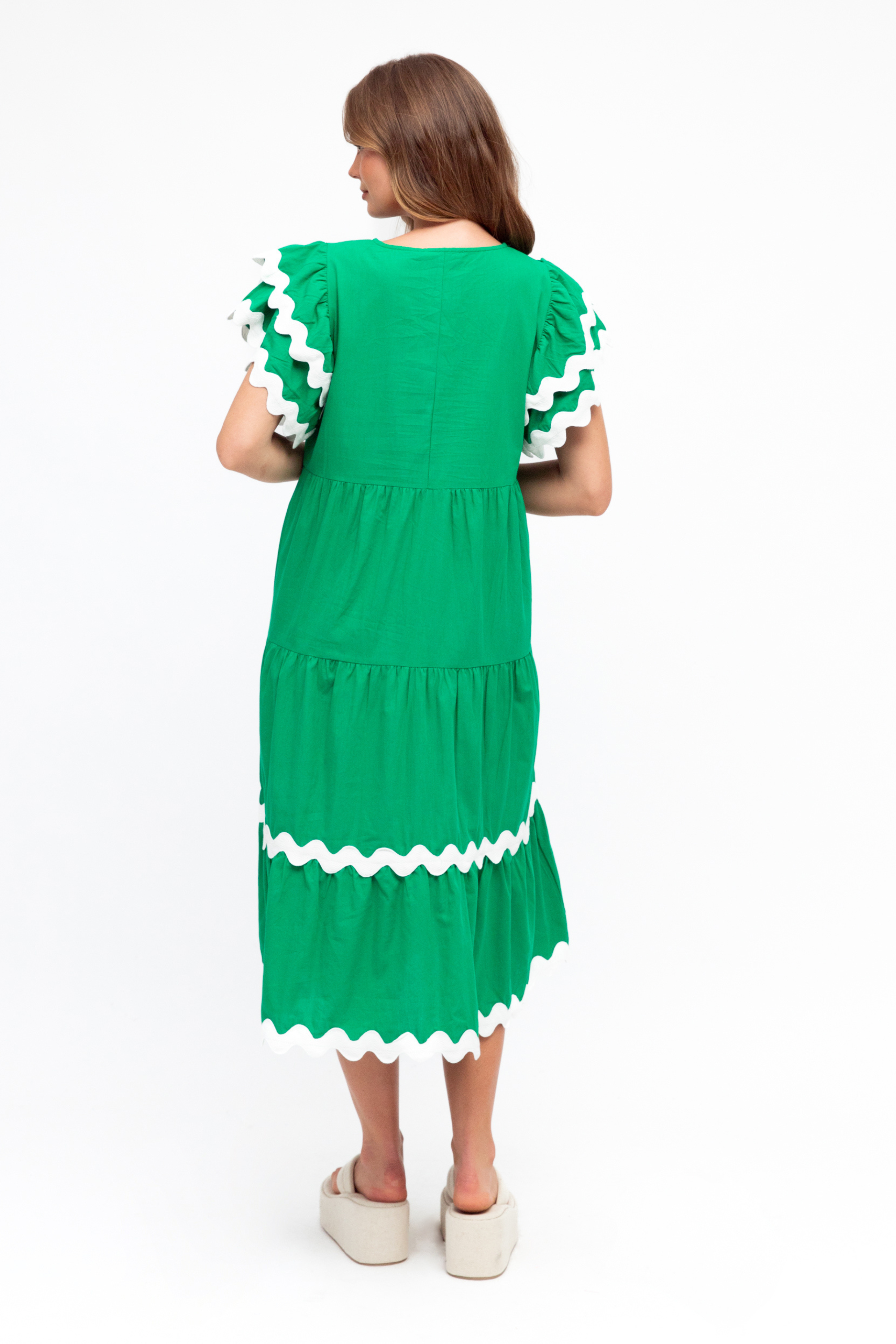 WILLOW Midi Dress in Green