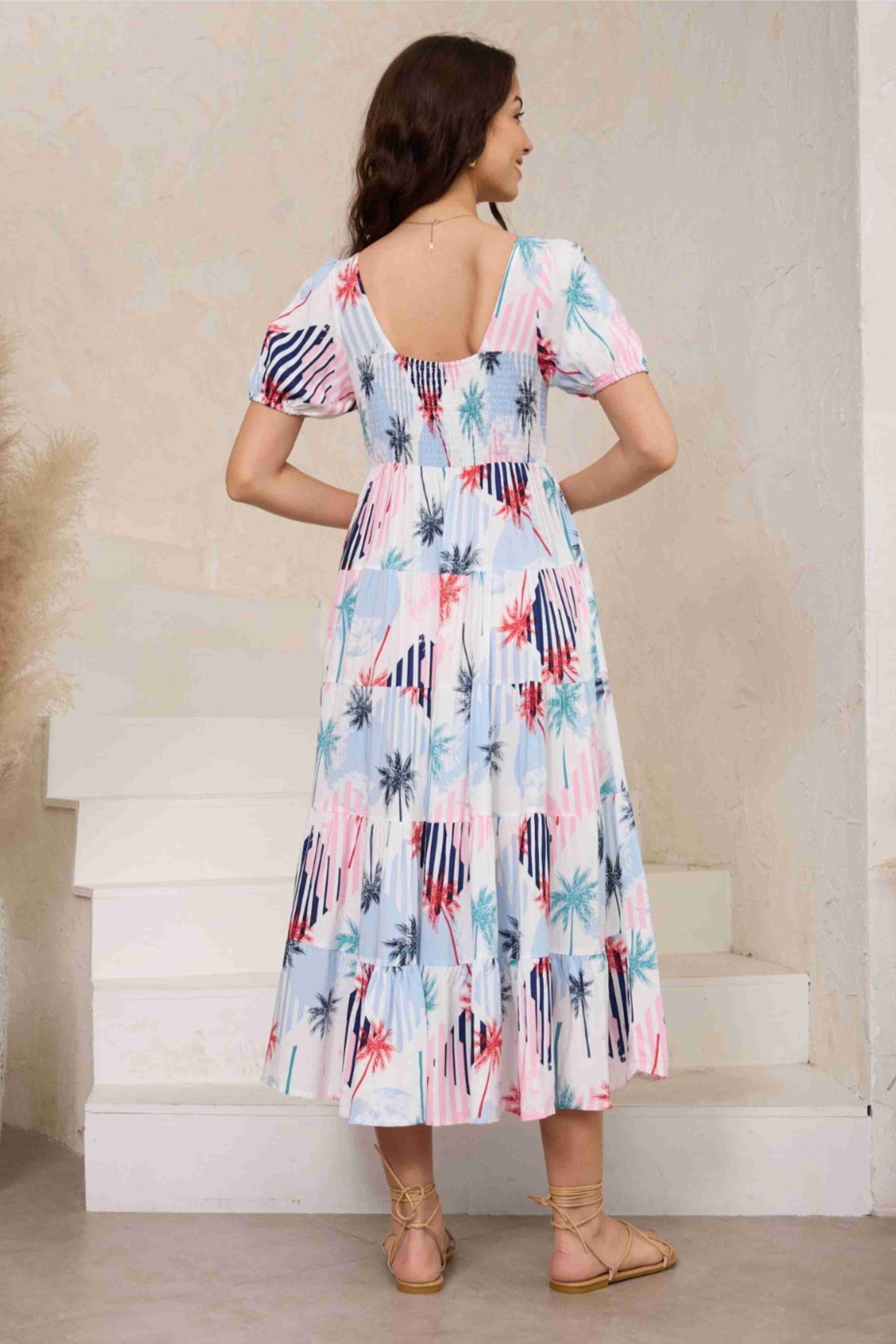 CORELLI Midi Dress in Teneriffe Print