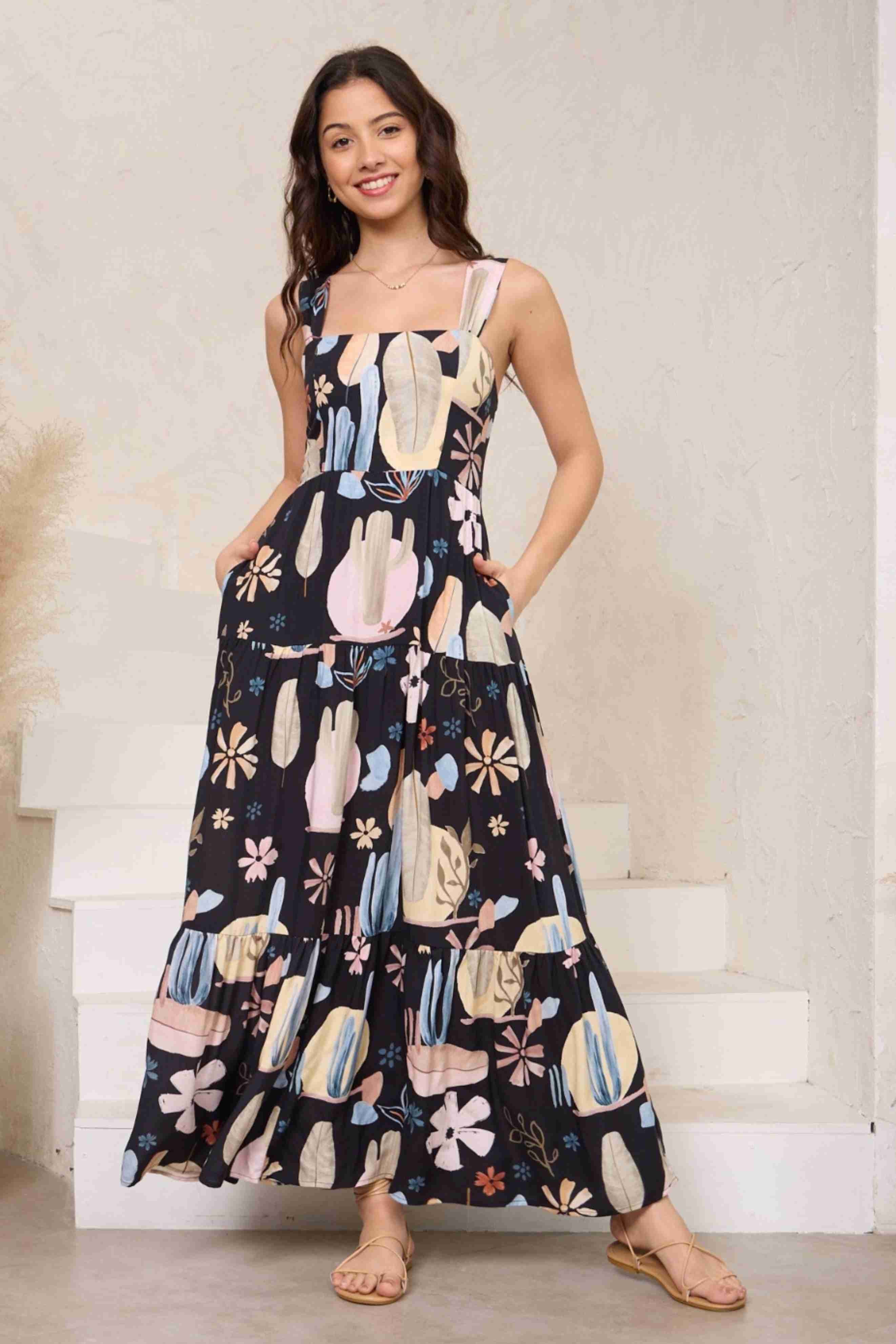 LILY Maxi Dress in Nala Print