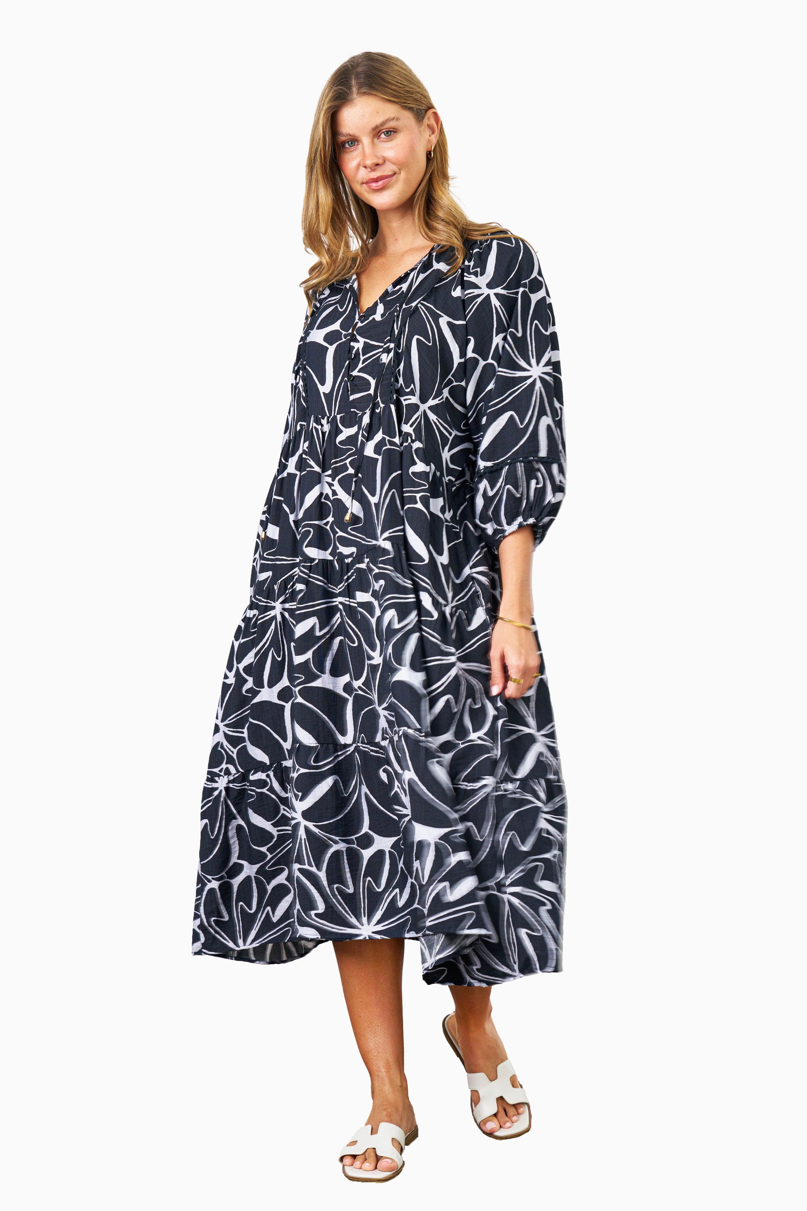 HATTIE Midi Dress in Seraphina Print