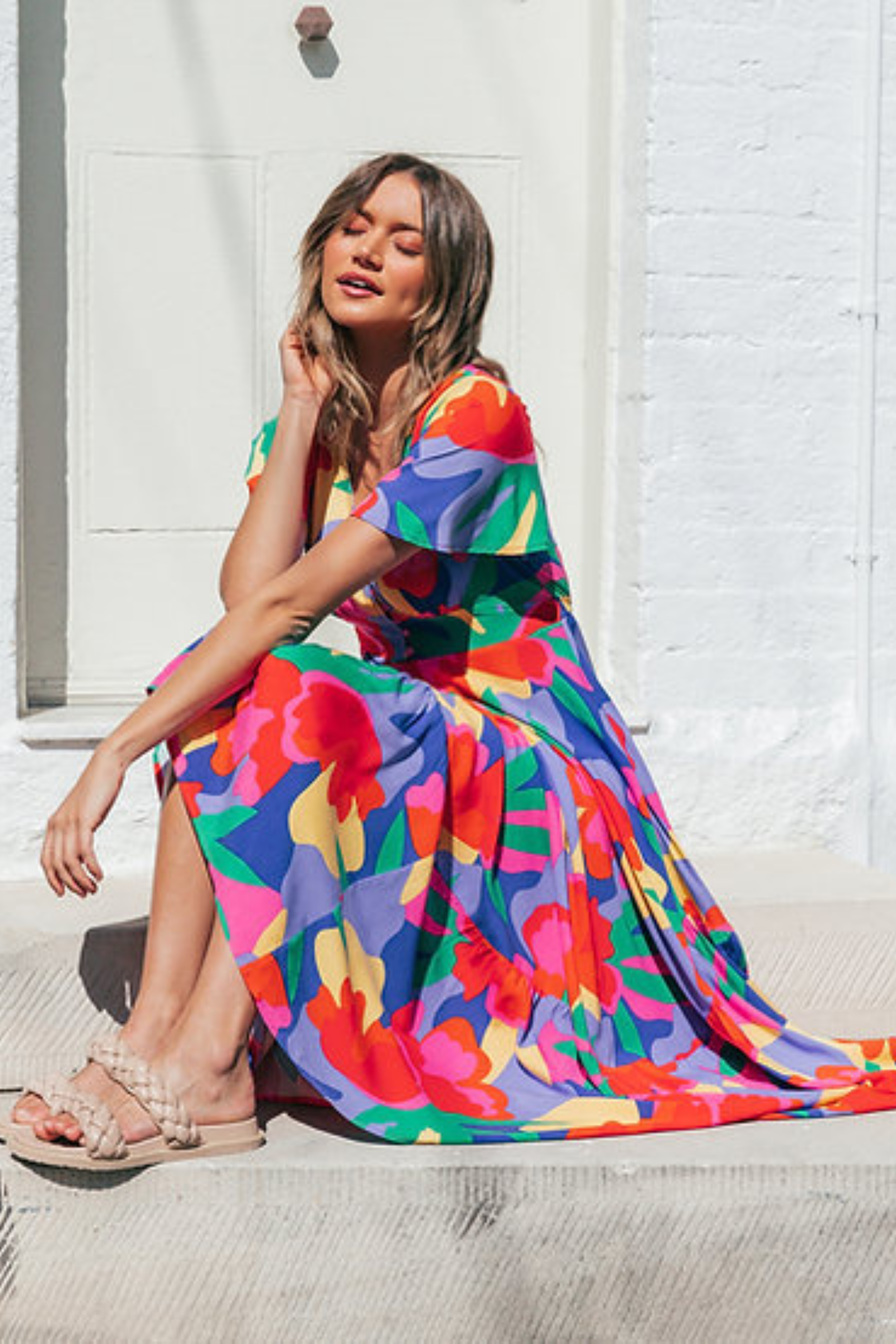 Savannah Maxi Dress in Multi Colour