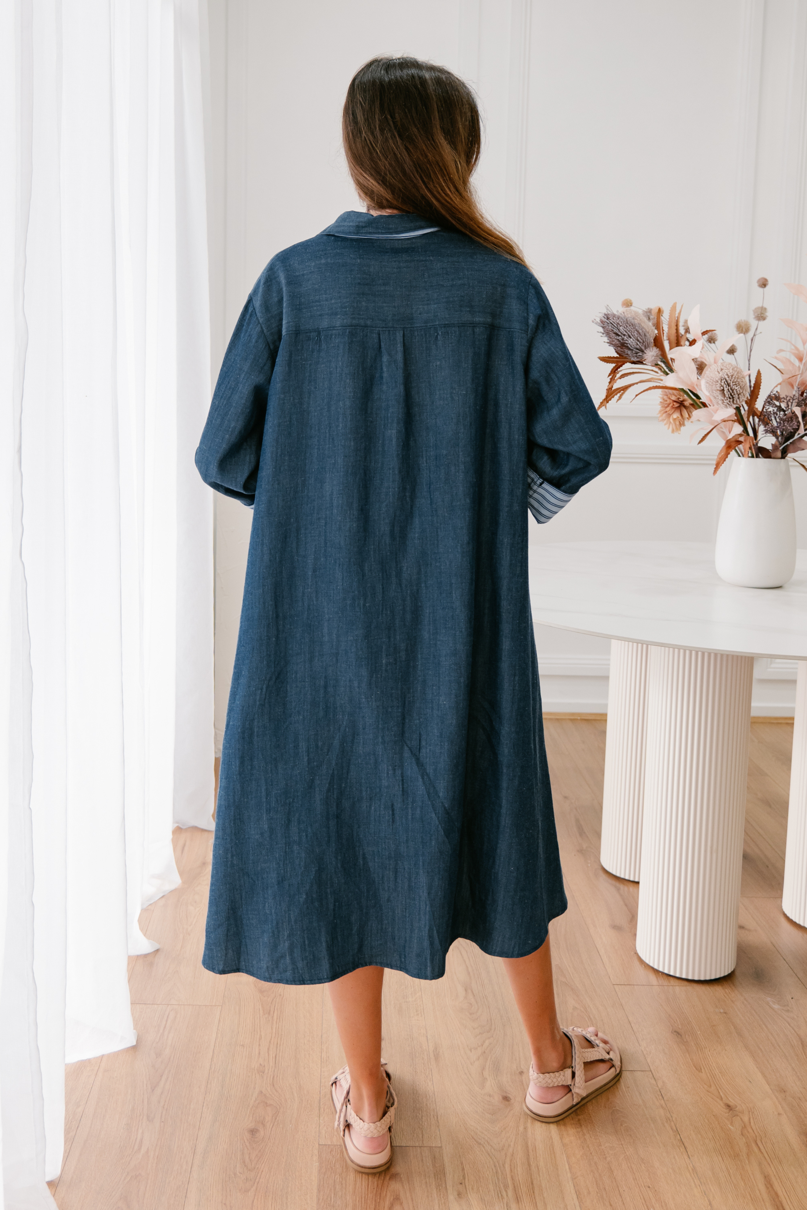 HERMIONE Shirt Dress in Denim