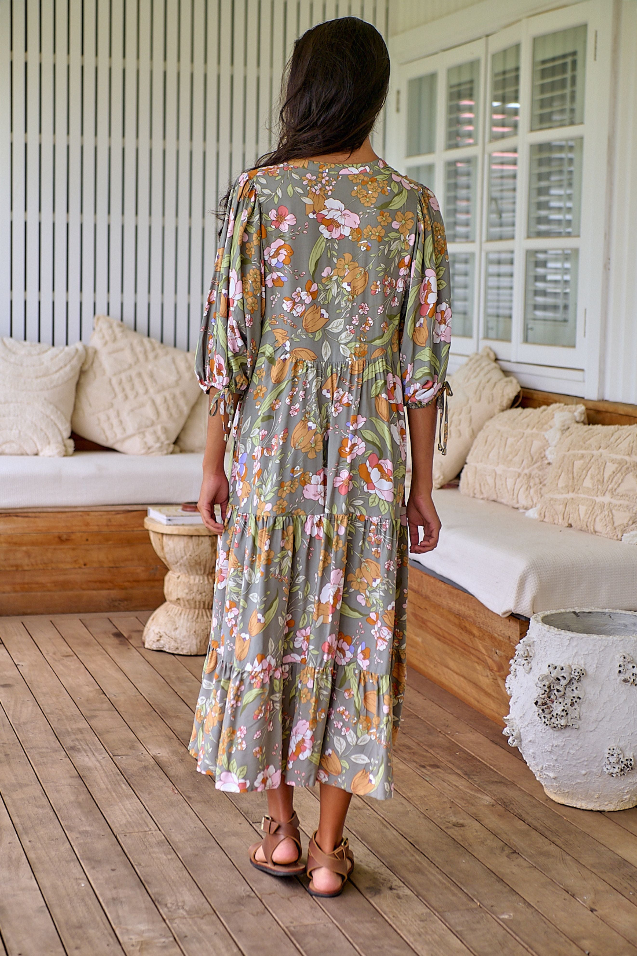 RIA Midi Dress in Annika Print