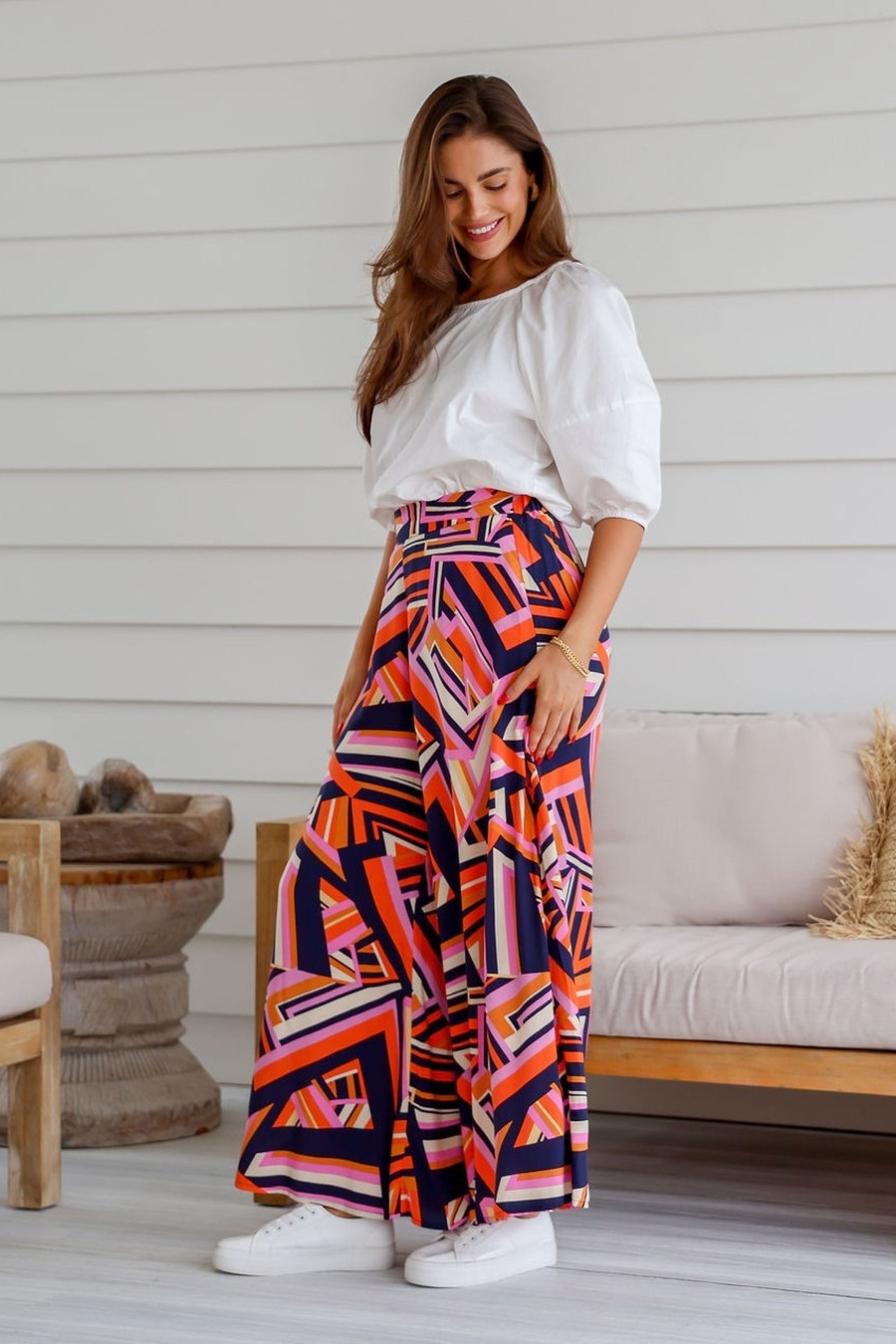 Mariella Palazzo Pants in Multi Colour