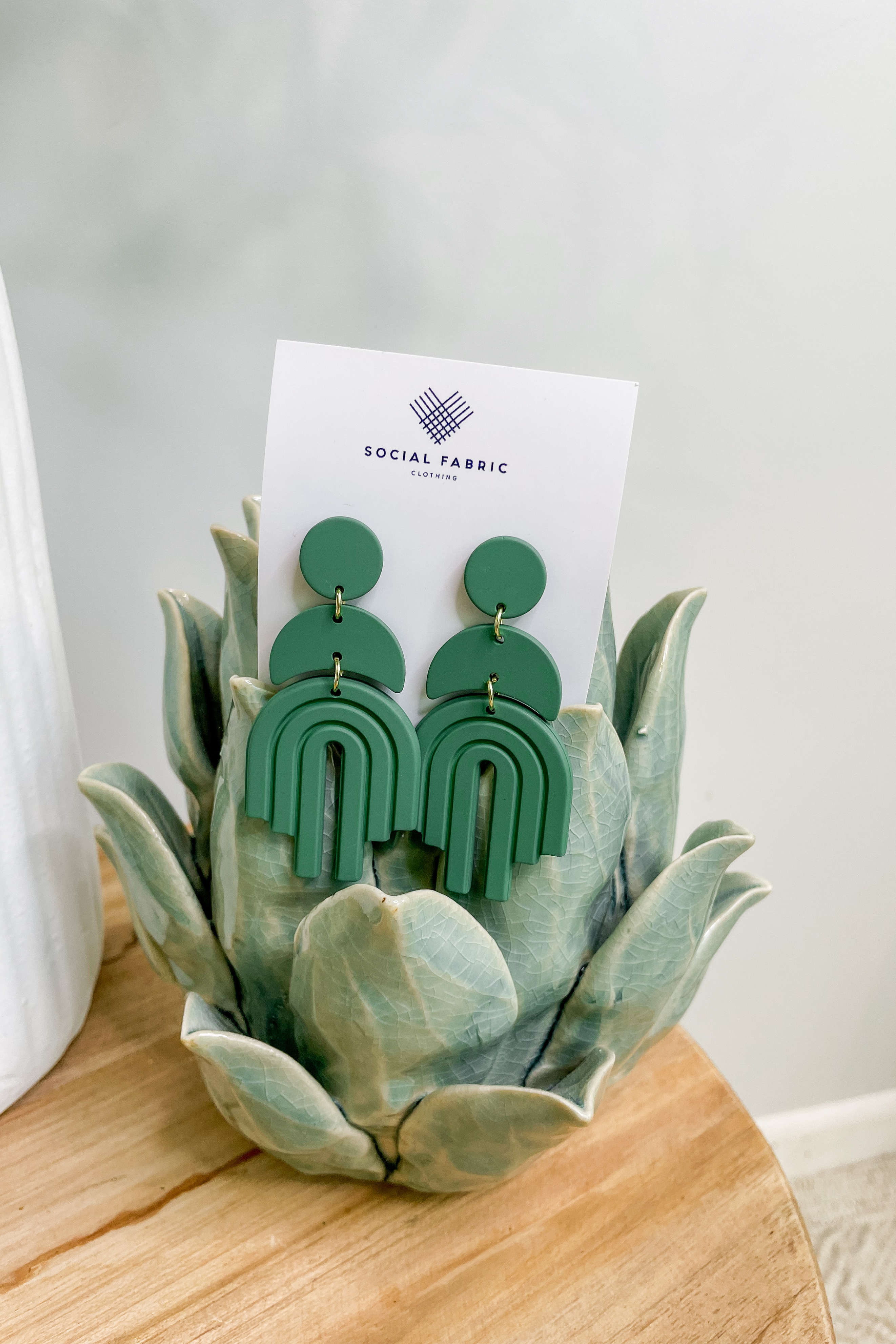 Haven Earrings in Green