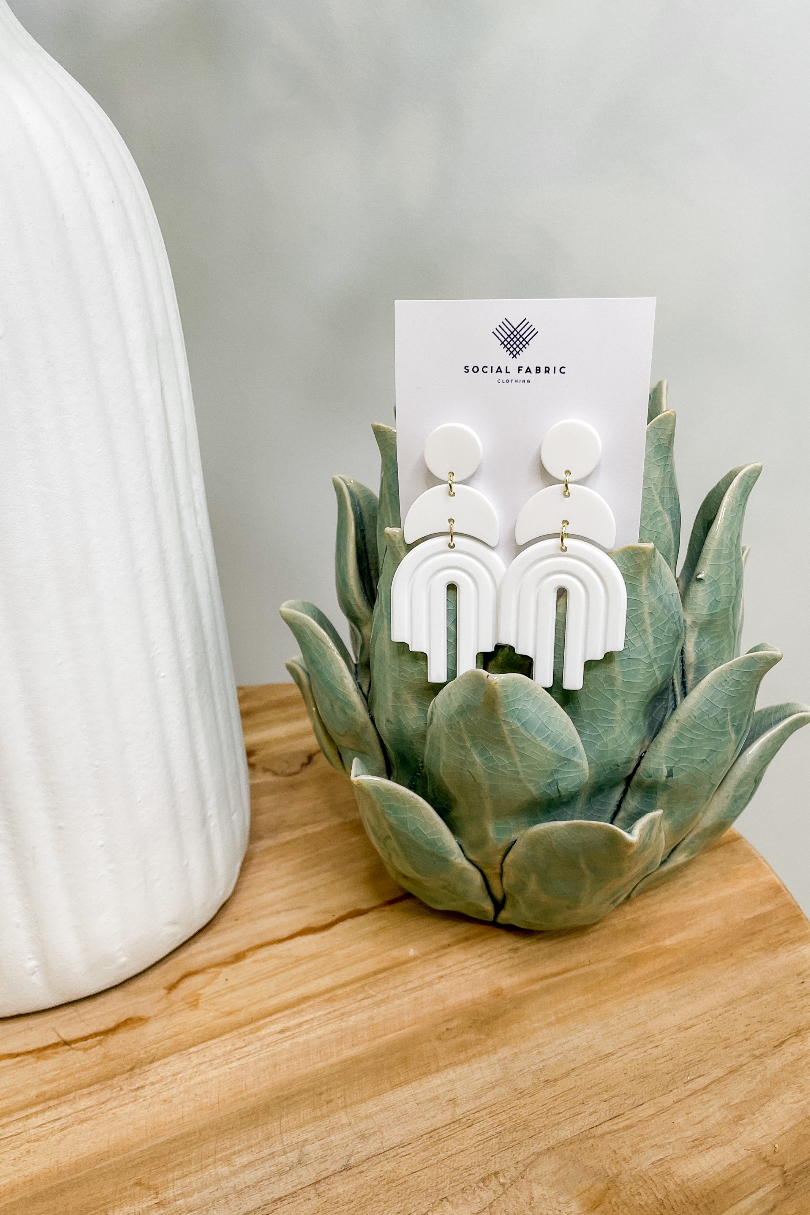 Haven Earrings in White