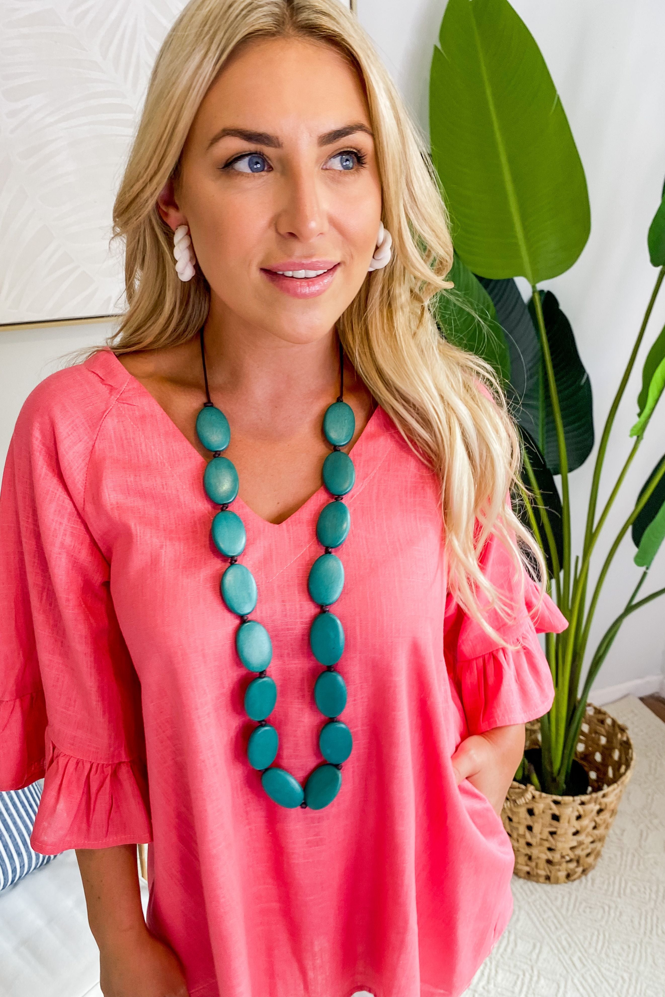 PEONY Necklace in Turquoise