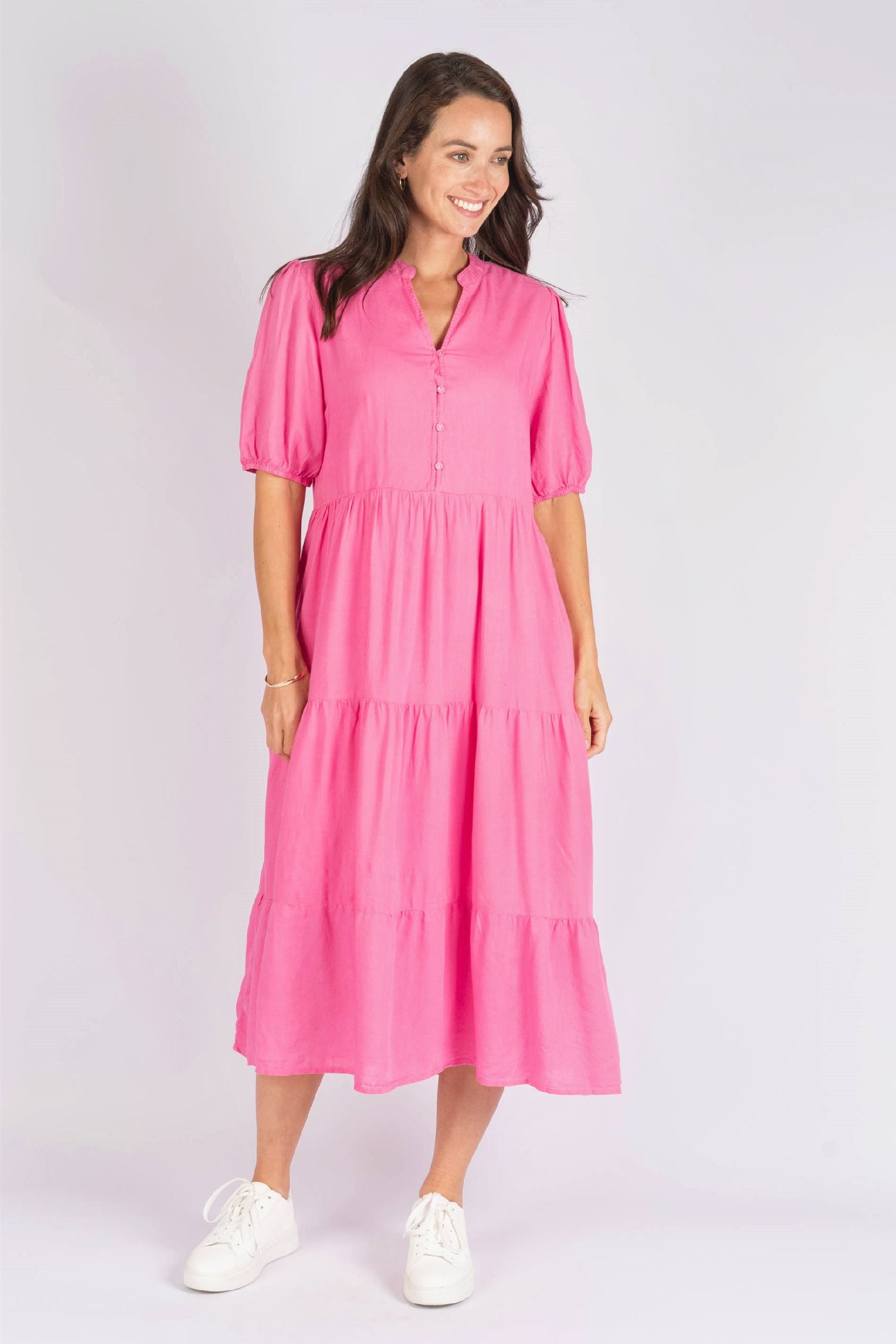 The ELOISE Midi Dress in Pink
